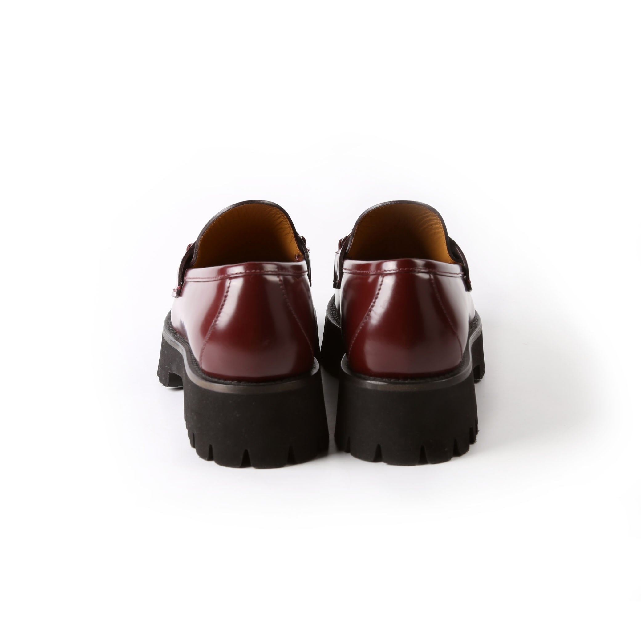 Gucci Horsebit Lug Sole Platform Loafers Size 36.5 Red