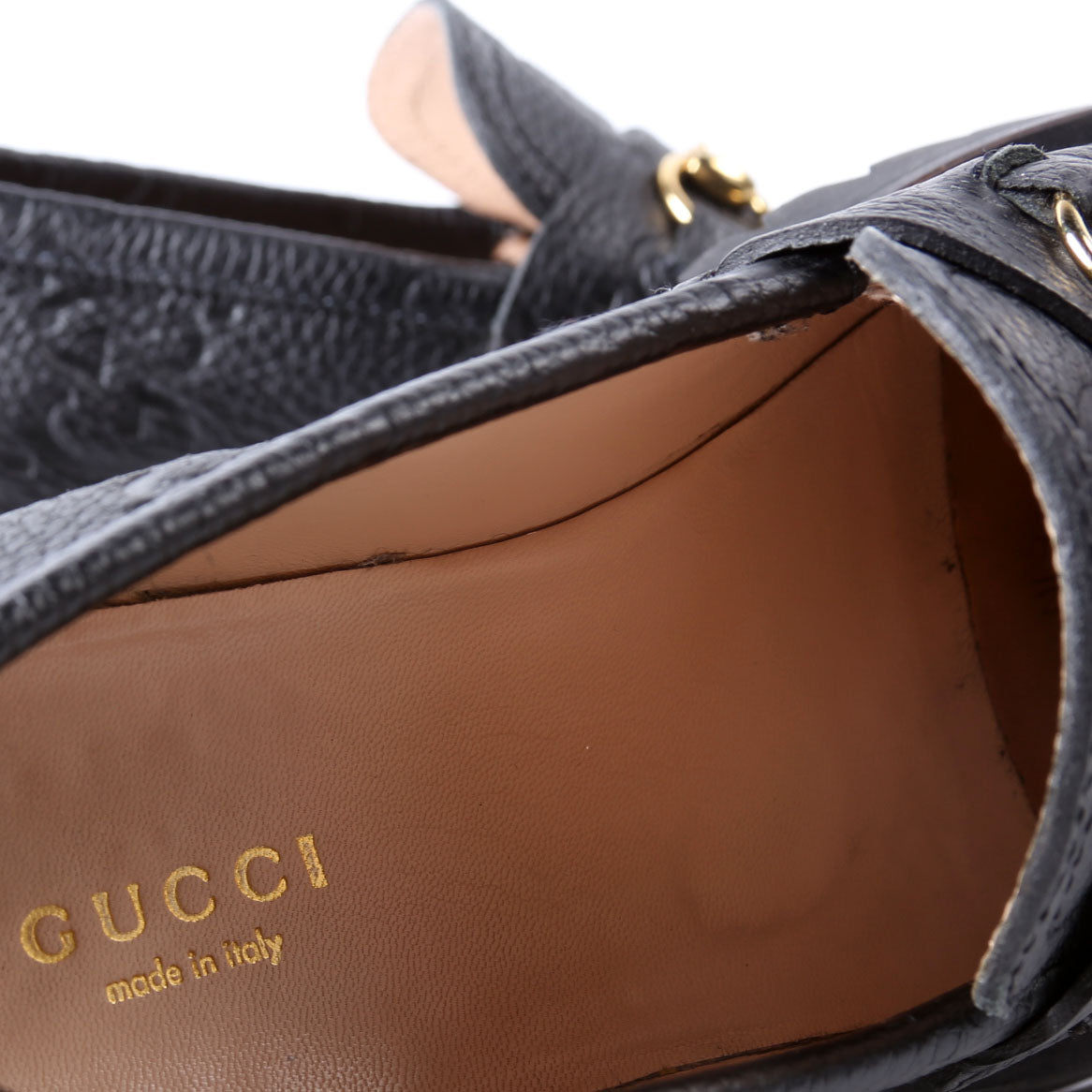 Gucci Horsebit GG Leather Lug Sole Platform Loafers Size 36.5