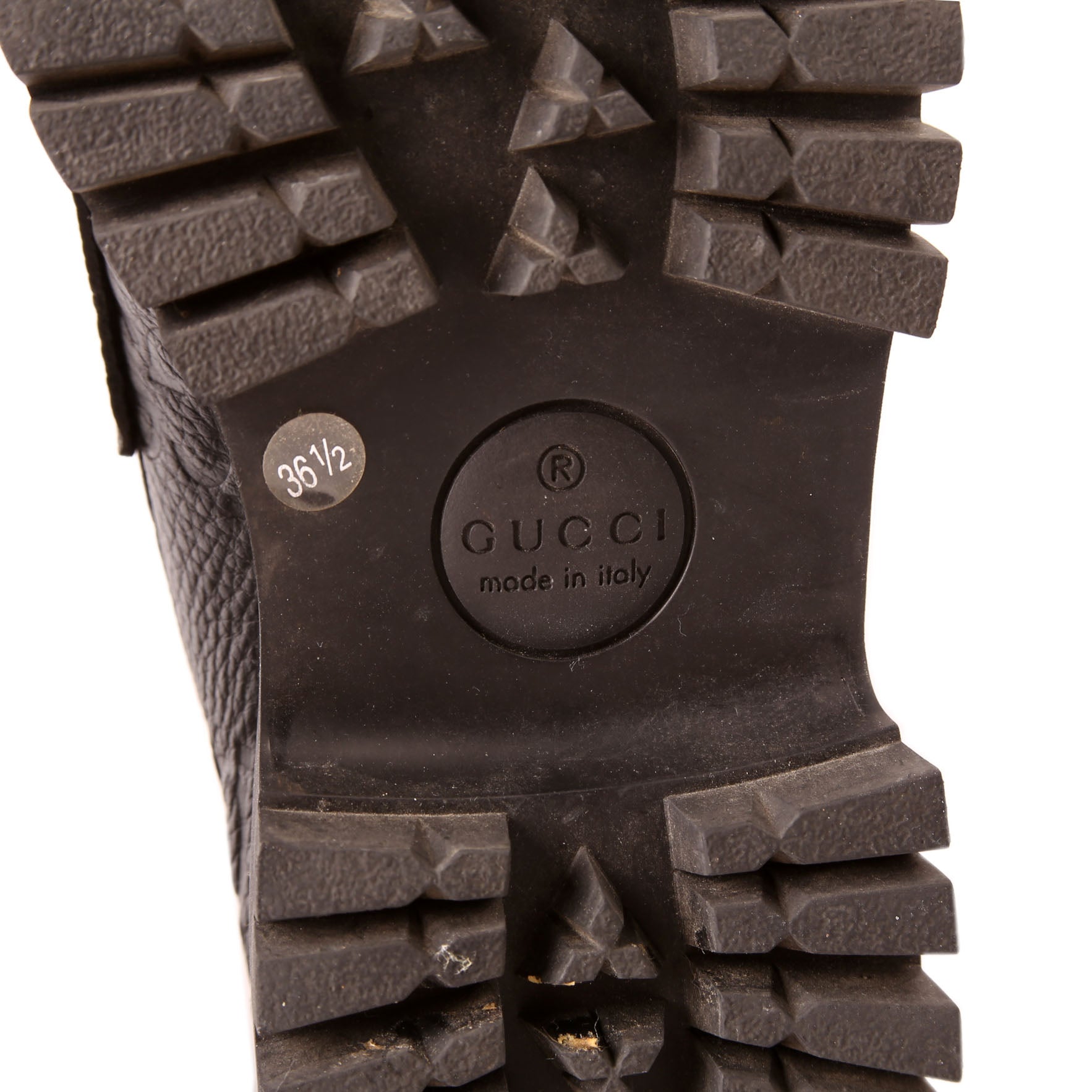 Gucci Horsebit GG Leather Lug Sole Platform Loafers Size 36.5