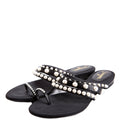 Pearl Strap Sandals Size 37 Black/Pearl