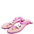 CC Logo T-Strap Sandals Size 37 Pink