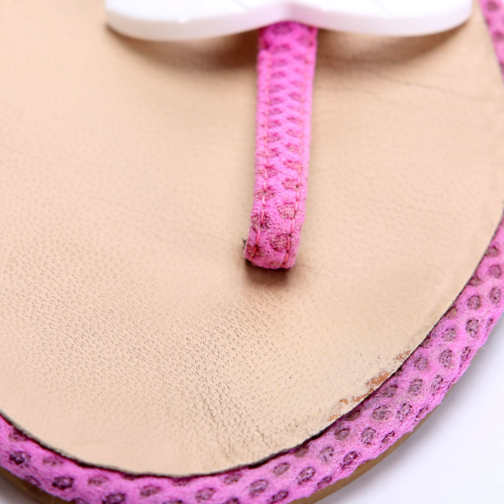 CC Logo T-Strap Sandals Size 37 Pink