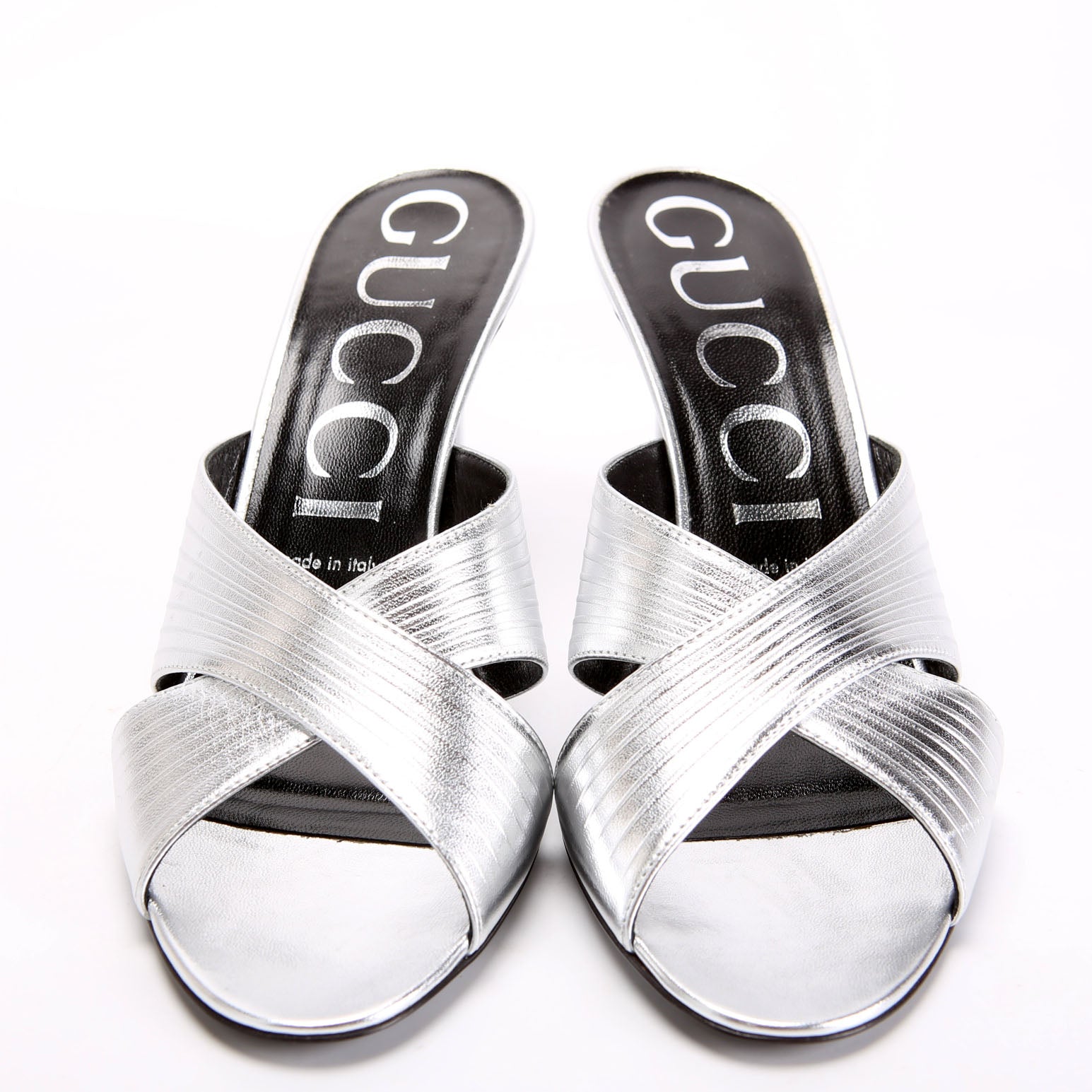 Betsy Mules Size 38.5 Silver
