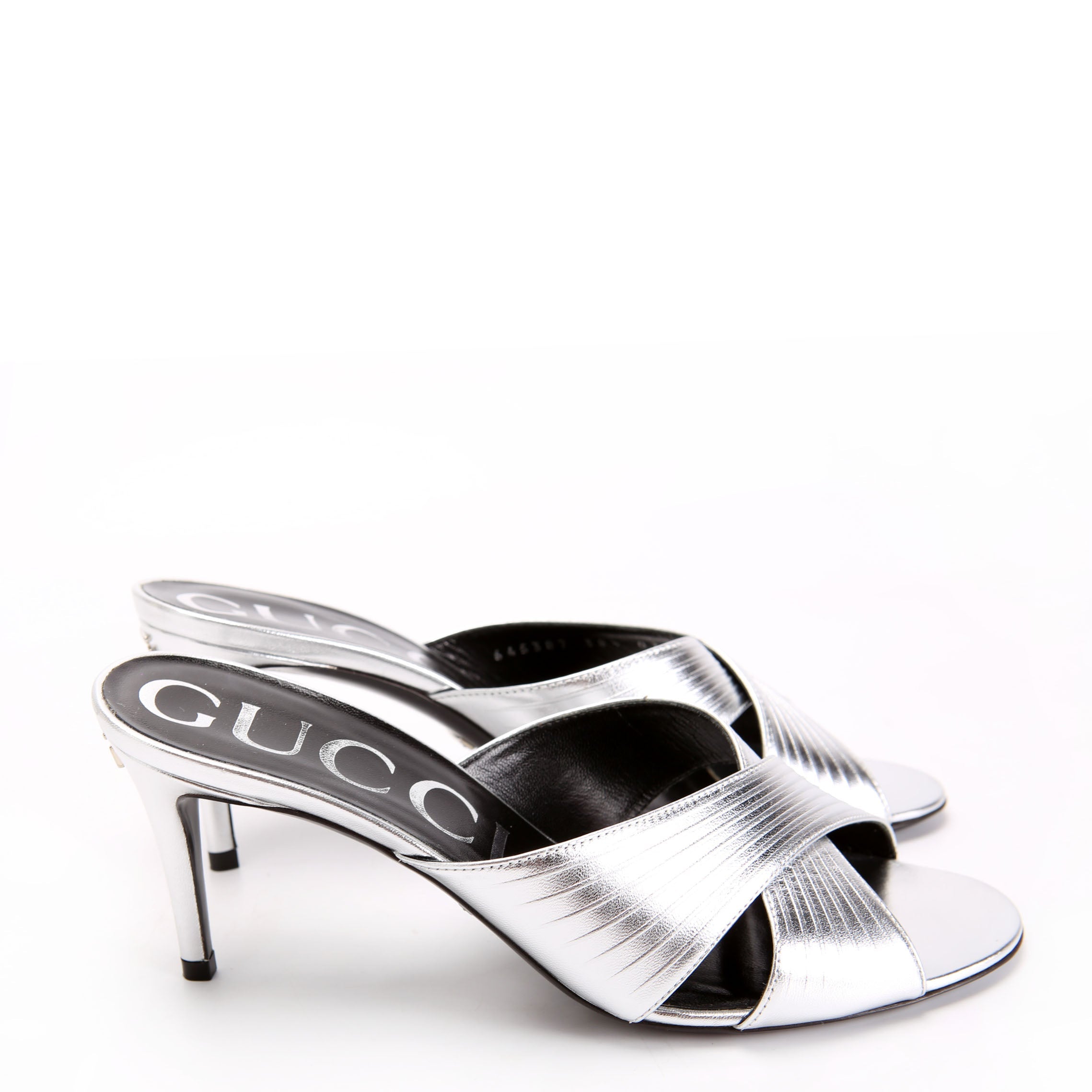 Betsy Mules Size 38.5 Silver