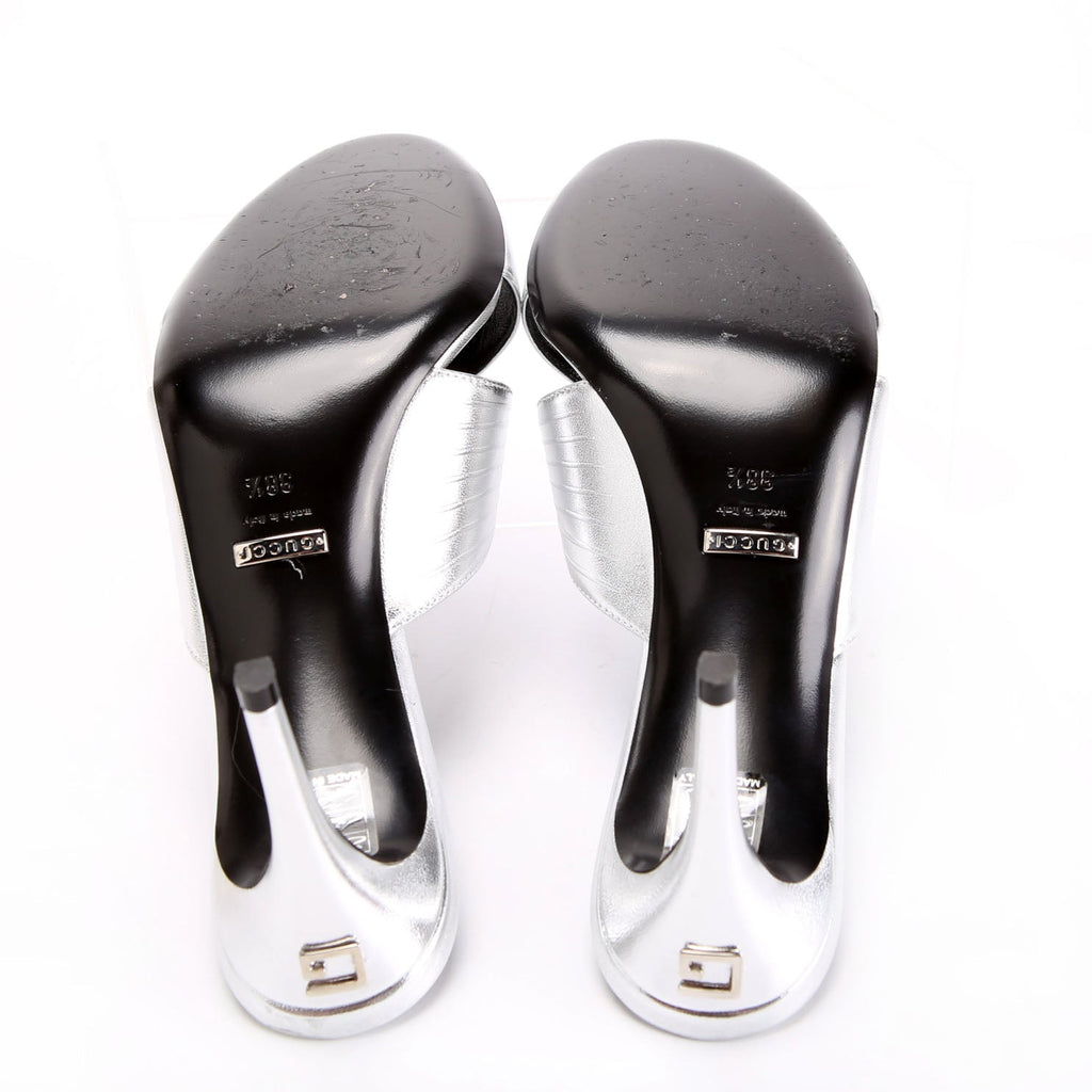 Betsy Mules Size 38.5 Silver
