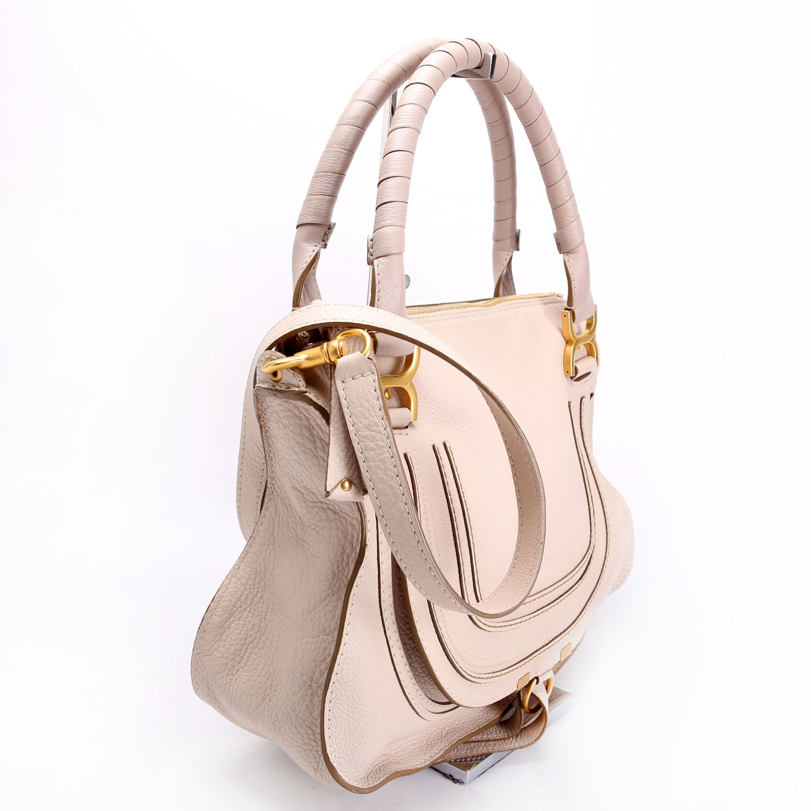 Marcie Satchel Medium Beige