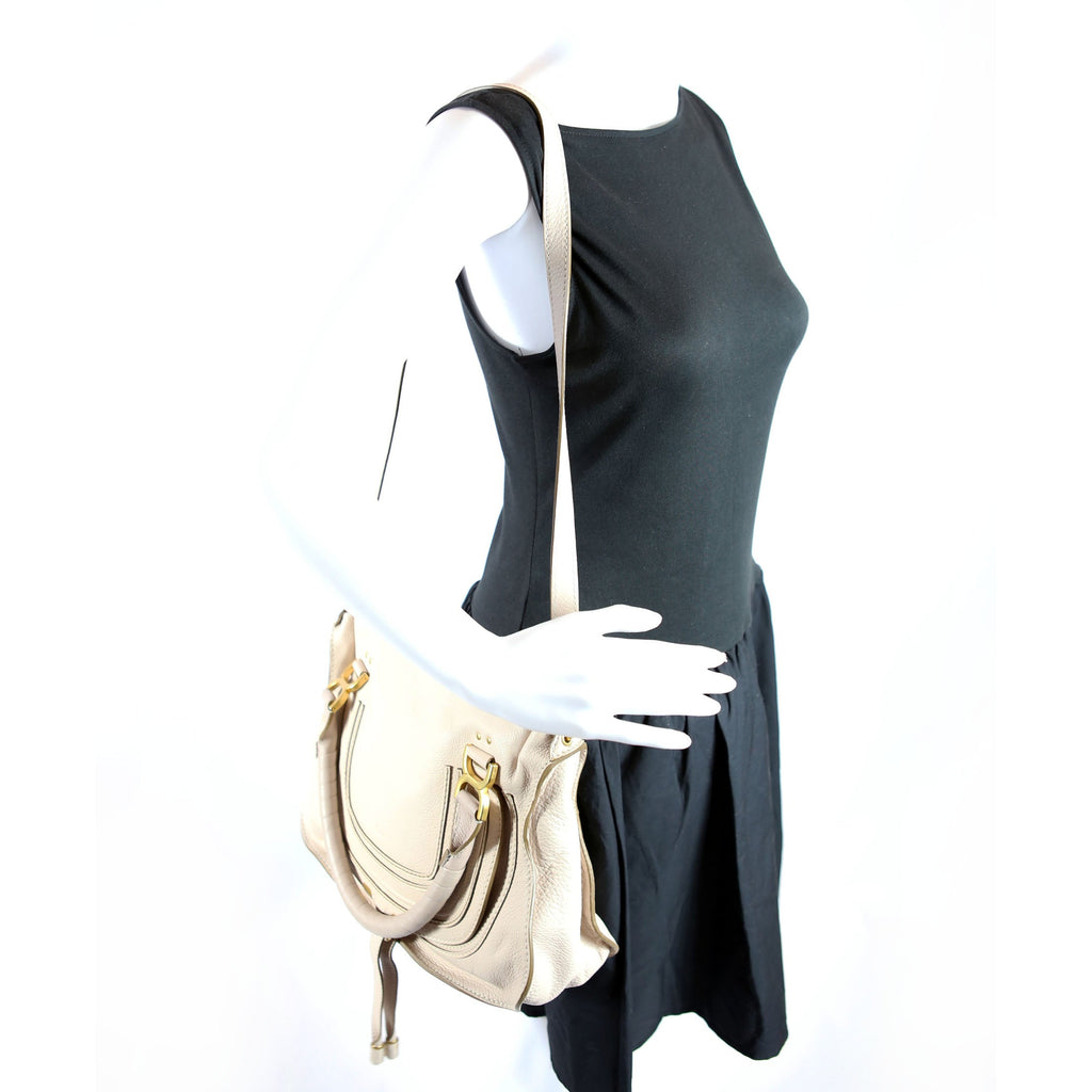 Marcie Satchel Medium Beige