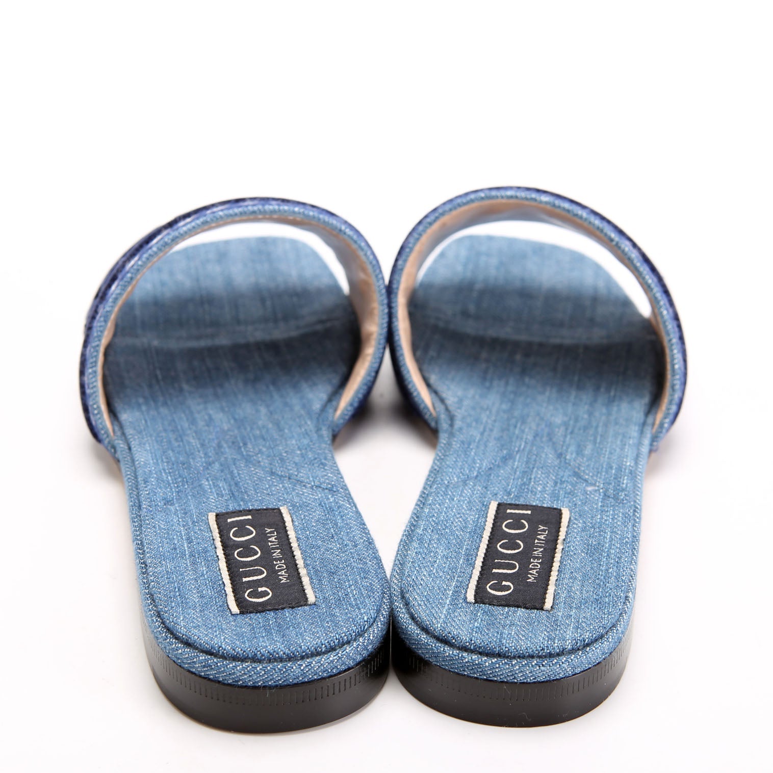 Jane Denim Slides Size 36.5 Blue