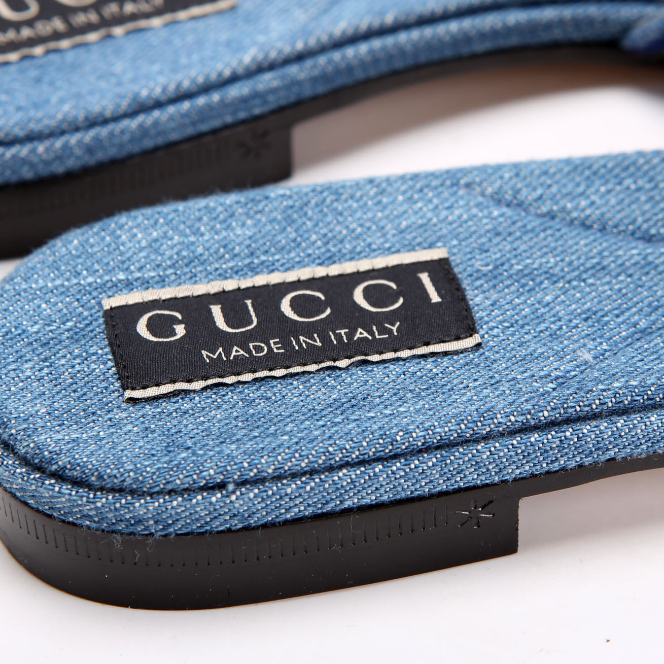 Jane Denim Slides Size 36.5 Blue