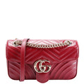 Gucci 4443497 Marmont Leather Shoulder Small Flap