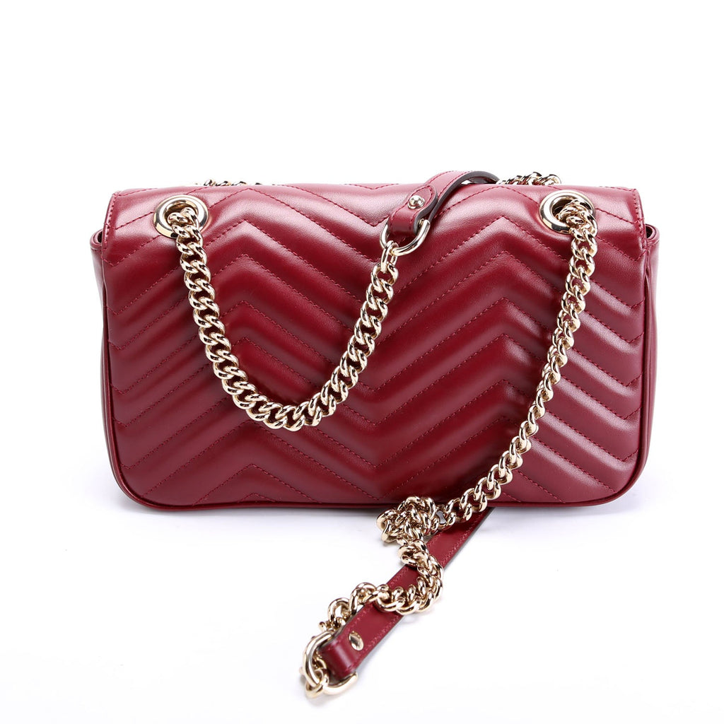 Gucci 4443497 Marmont Leather Shoulder Small Flap