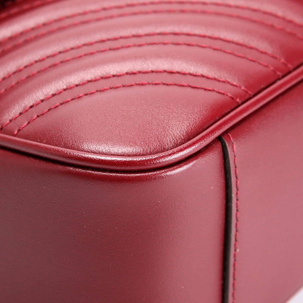 Gucci 4443497 Marmont Leather Shoulder Small Flap