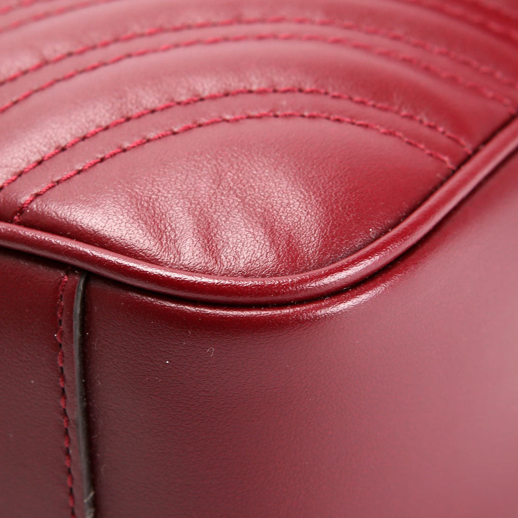 Gucci 4443497 Marmont Leather Shoulder Small Flap