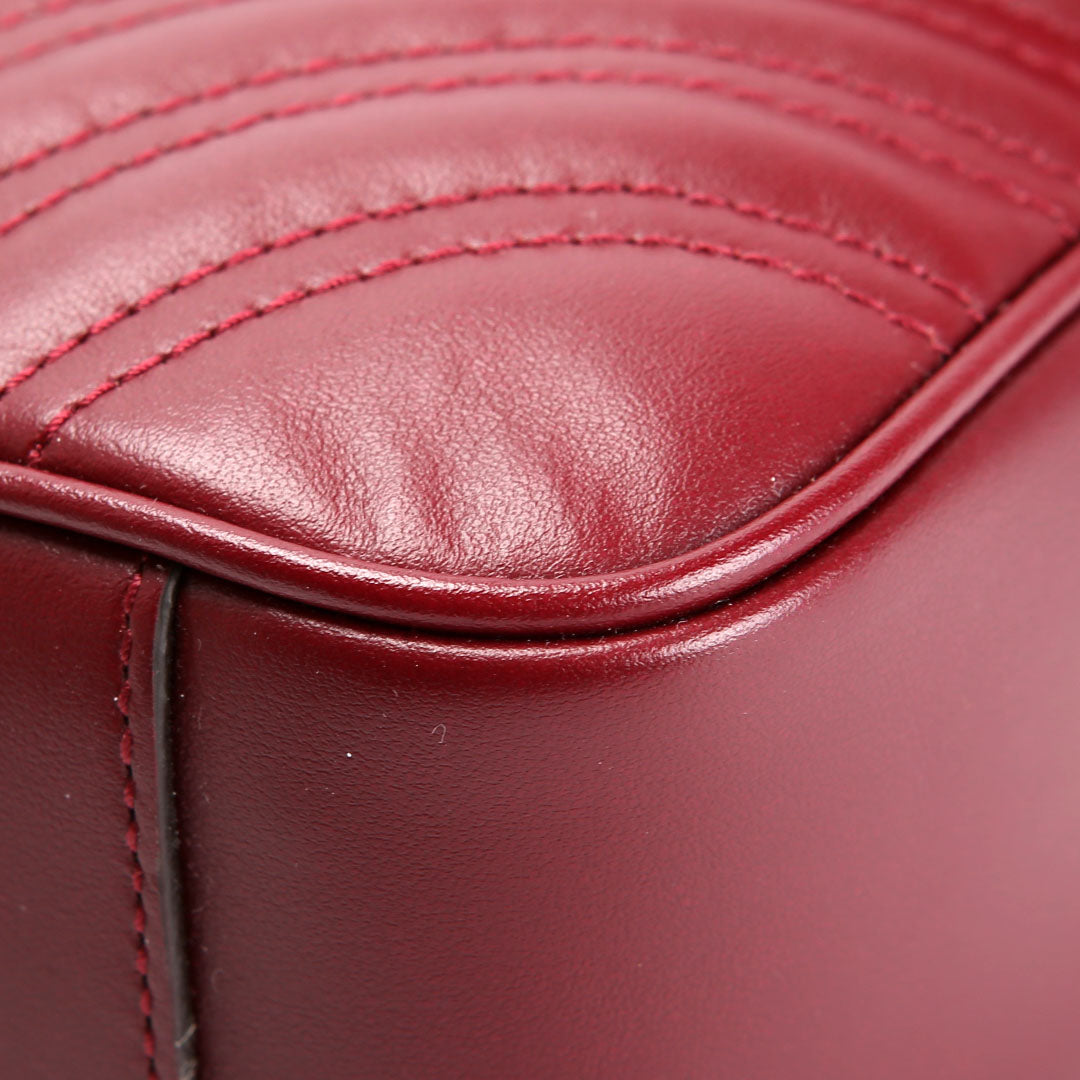 Gucci 4443497 Marmont Leather Shoulder Small Flap