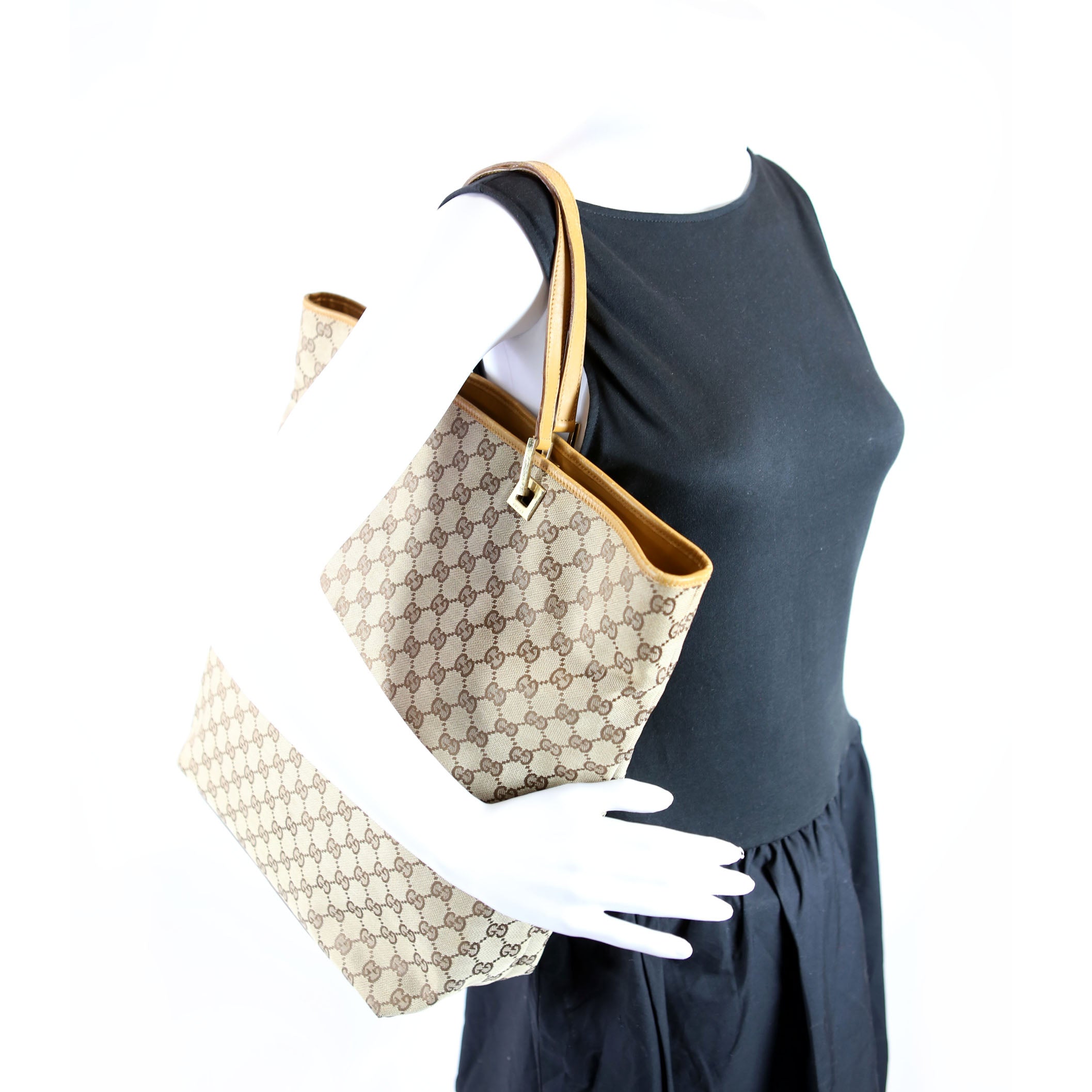 Gucci 002.1097 GG Canvas Tote Large Vintage