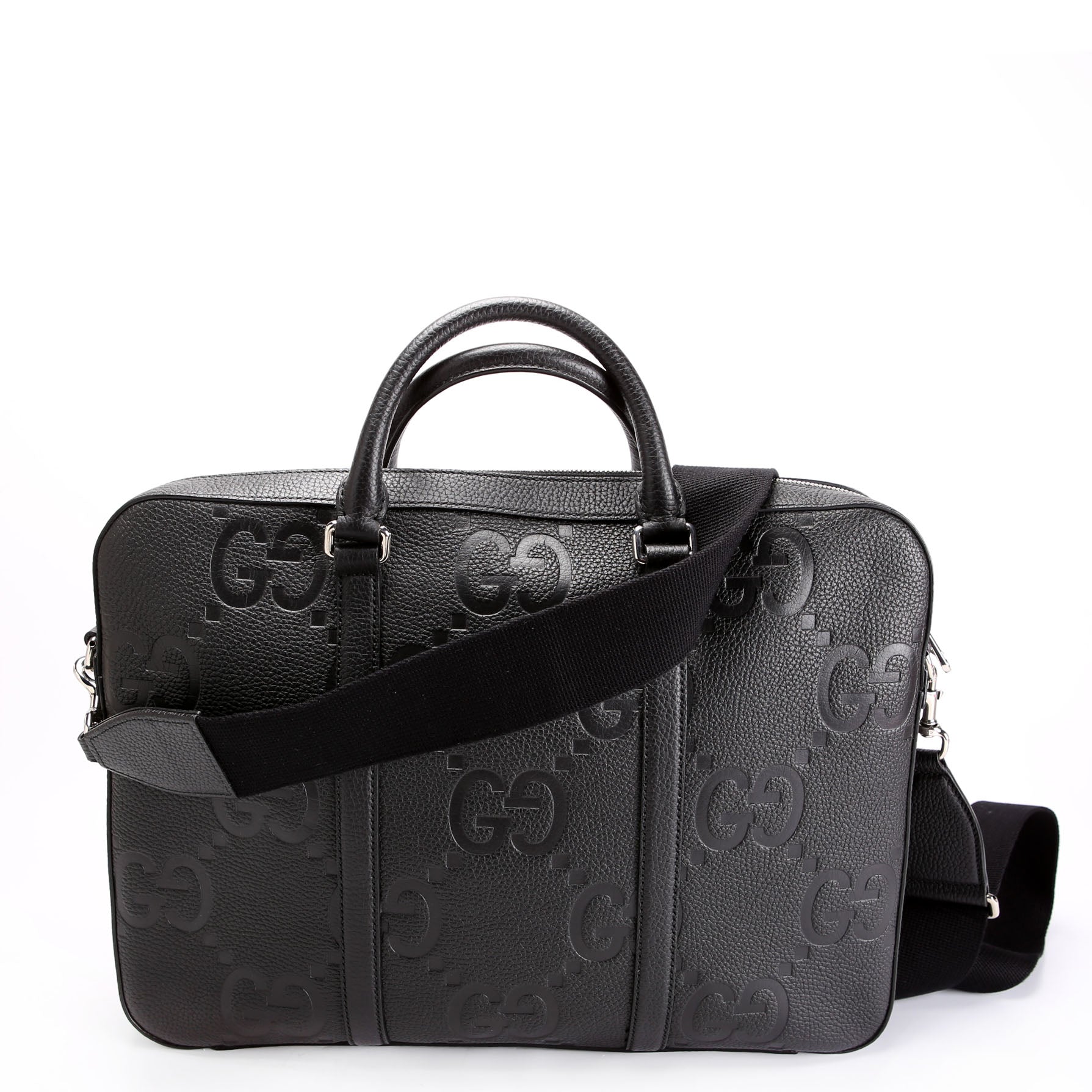 Gucci 658573 Jumbo GG Leather Briefcase