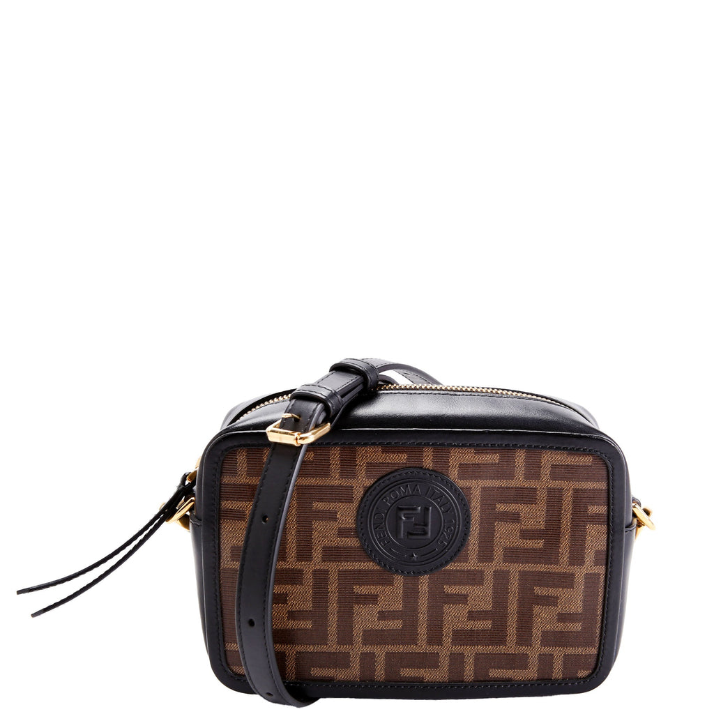 Fendi 8BS019 Zucca Coated Canvas Mini Camera Bag