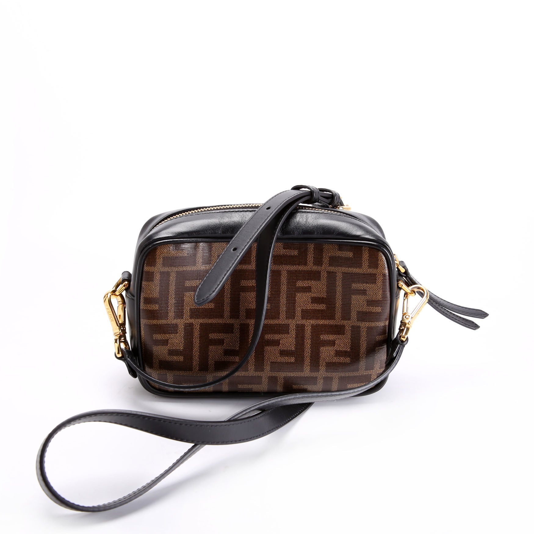 Fendi 8BS019 Zucca Coated Canvas Mini Camera Bag