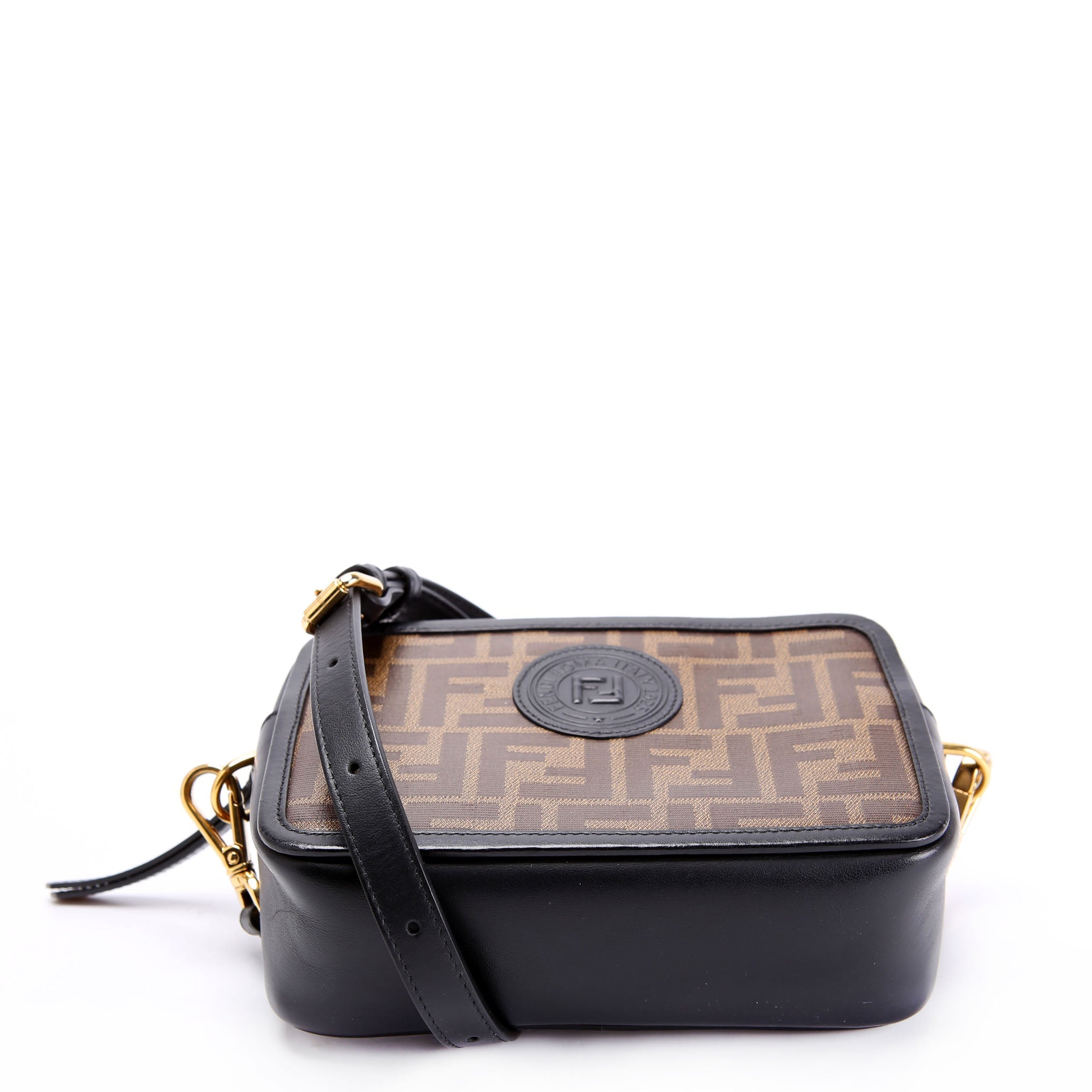 Fendi 8BS019 Zucca Coated Canvas Mini Camera Bag