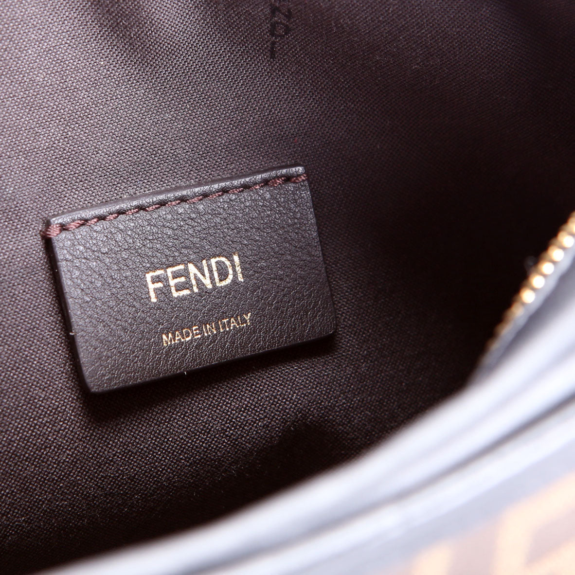 Fendi 8BS019 Zucca Coated Canvas Mini Camera Bag