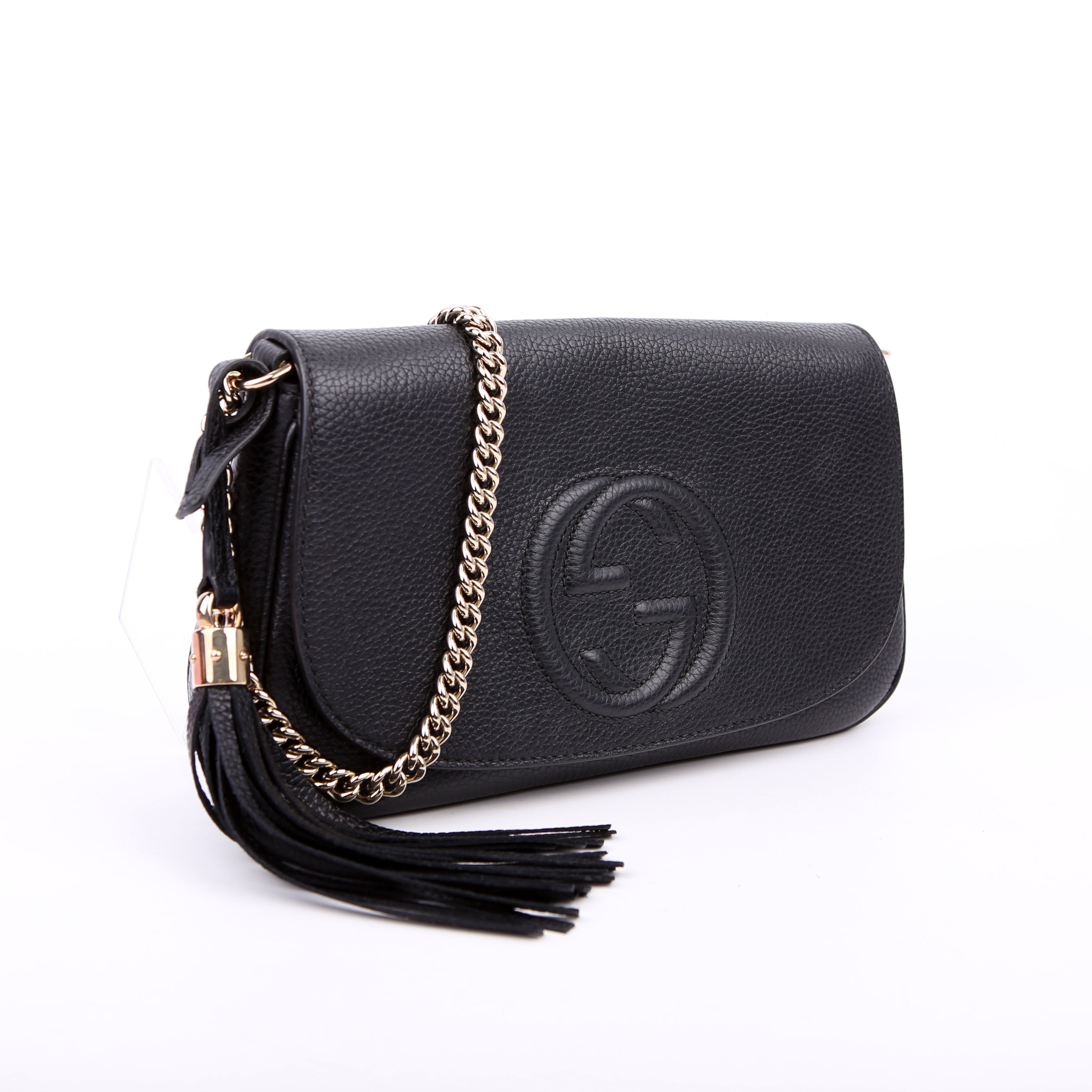 536224 Soho Chain Crossbody Medium Black