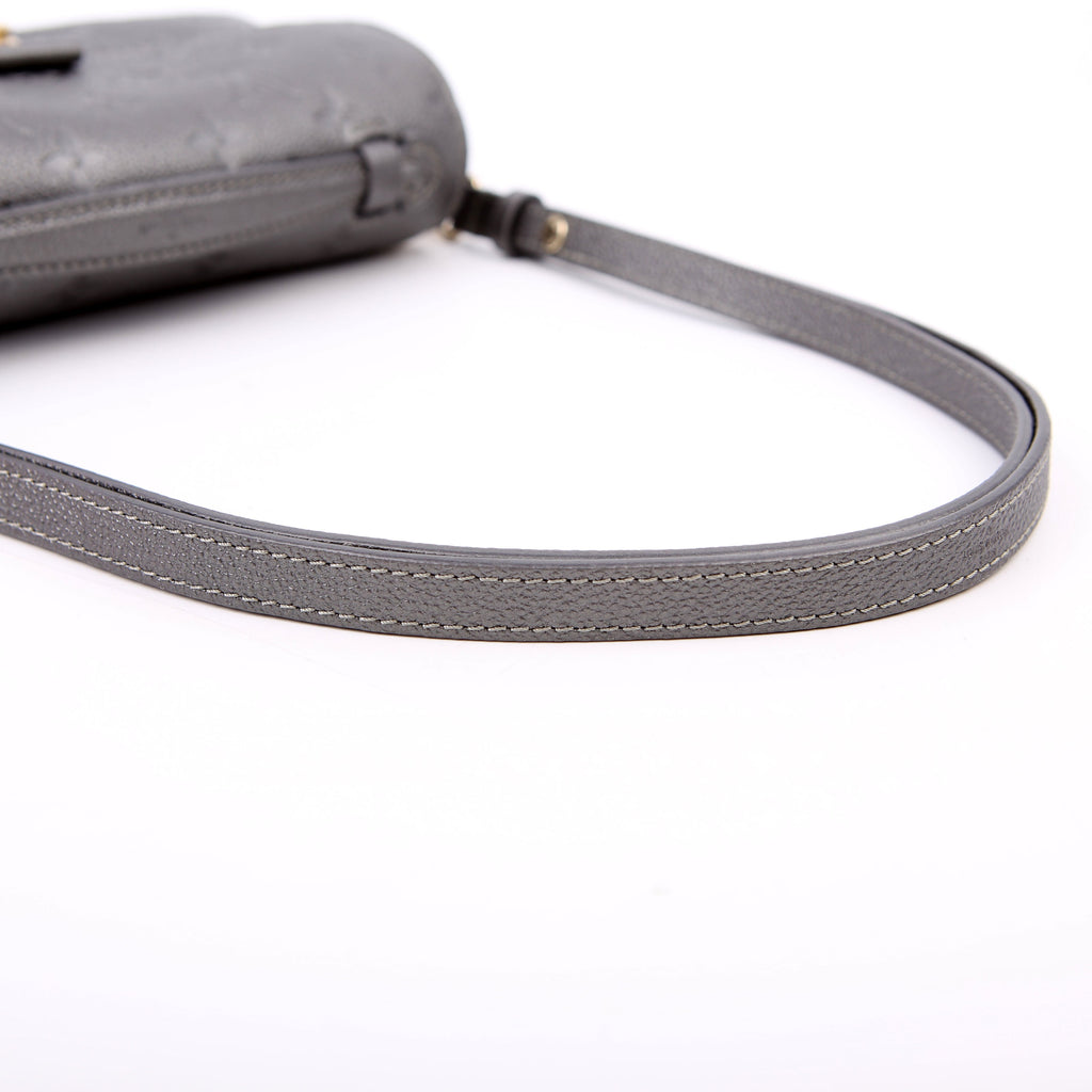 Pochette Metis East West Shimmery Empreinte Grey