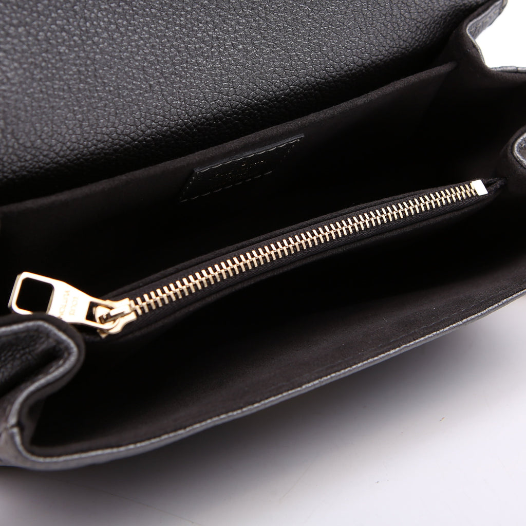 Pochette Metis East West Shimmery Empreinte Grey
