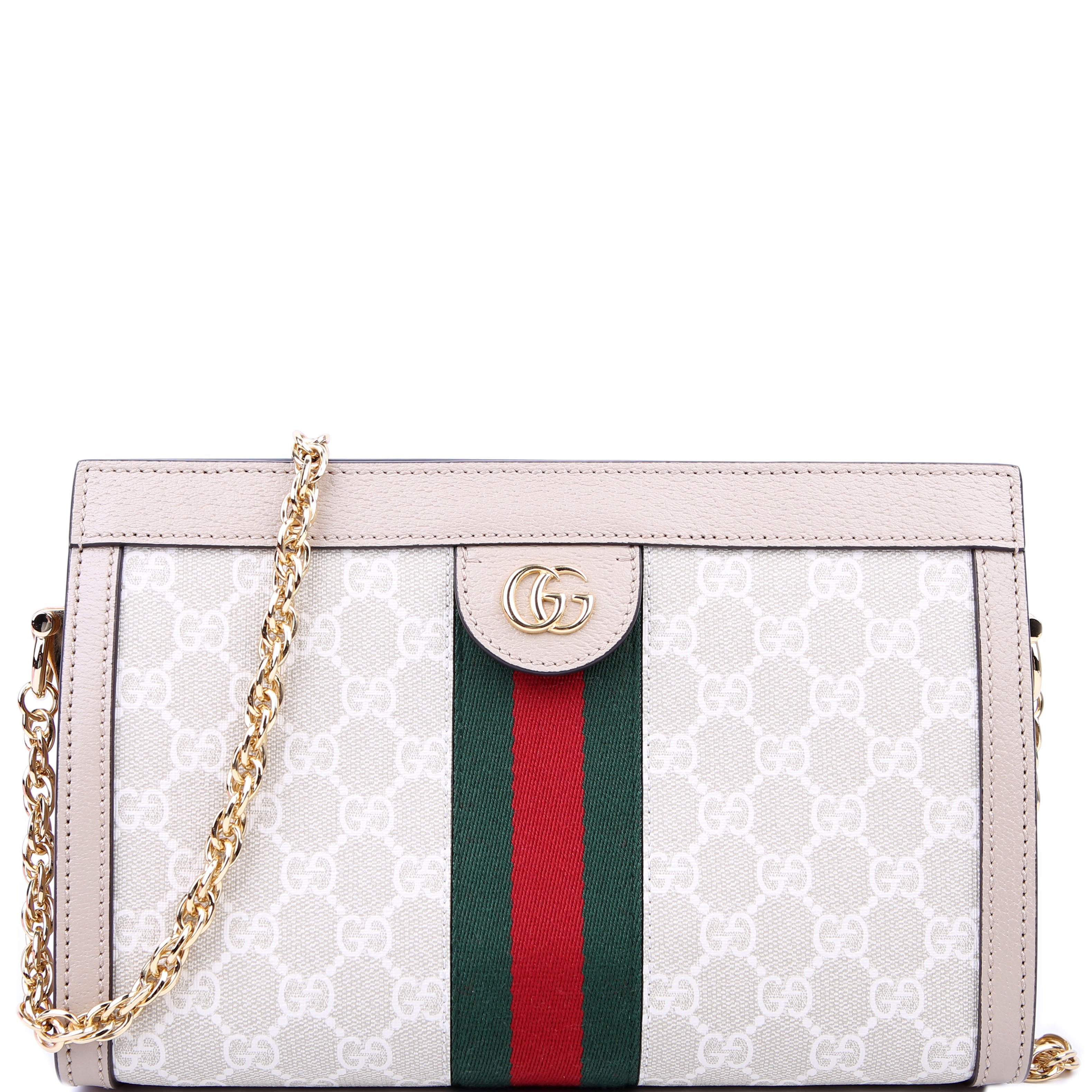 Gucci 503877 GG Supreme Small Chain Tan