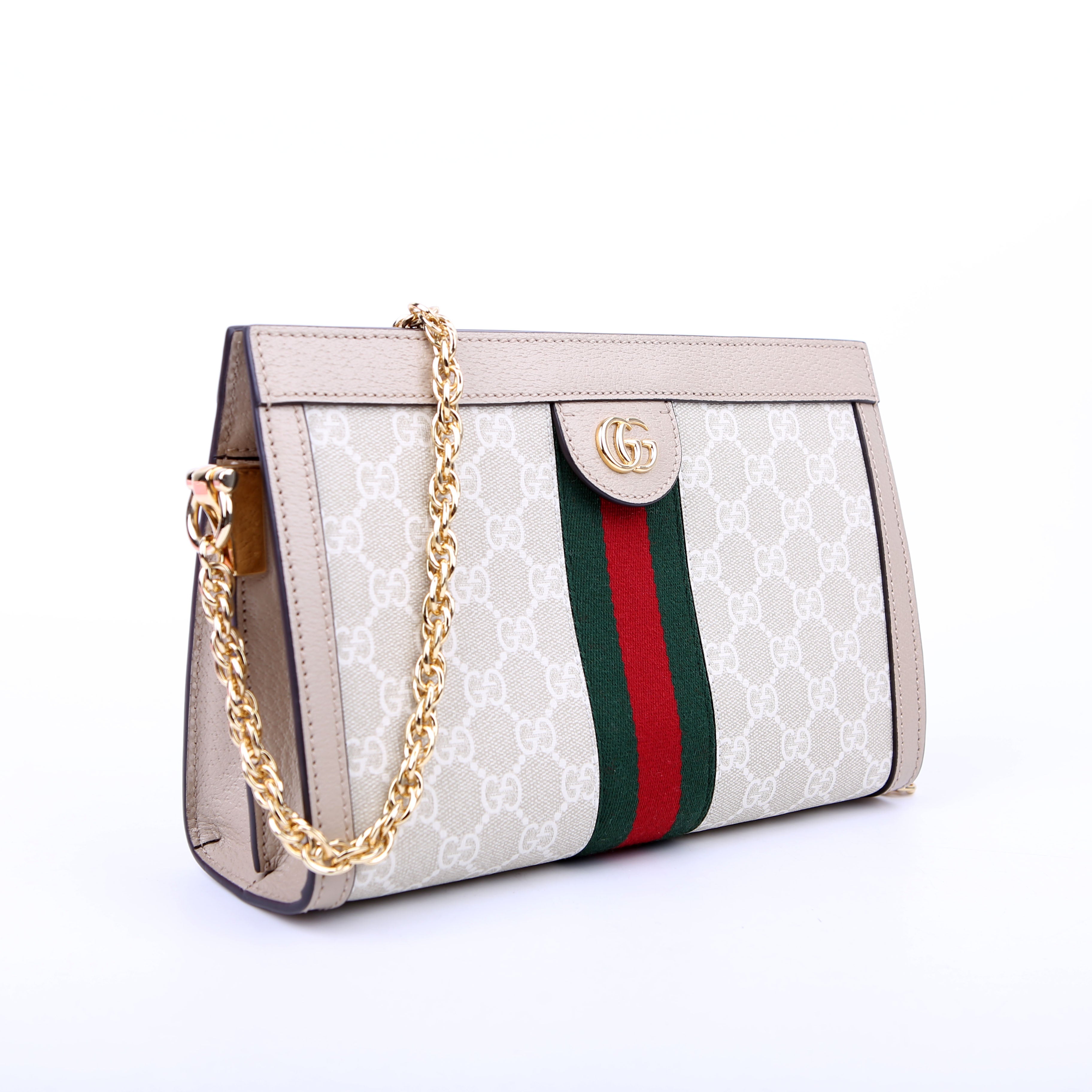 Gucci 503877 GG Supreme Small Chain Tan