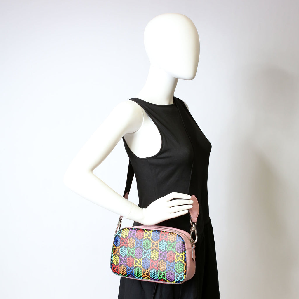 Gucci 574886 GG Psychedelic Shoulder Bag Pink