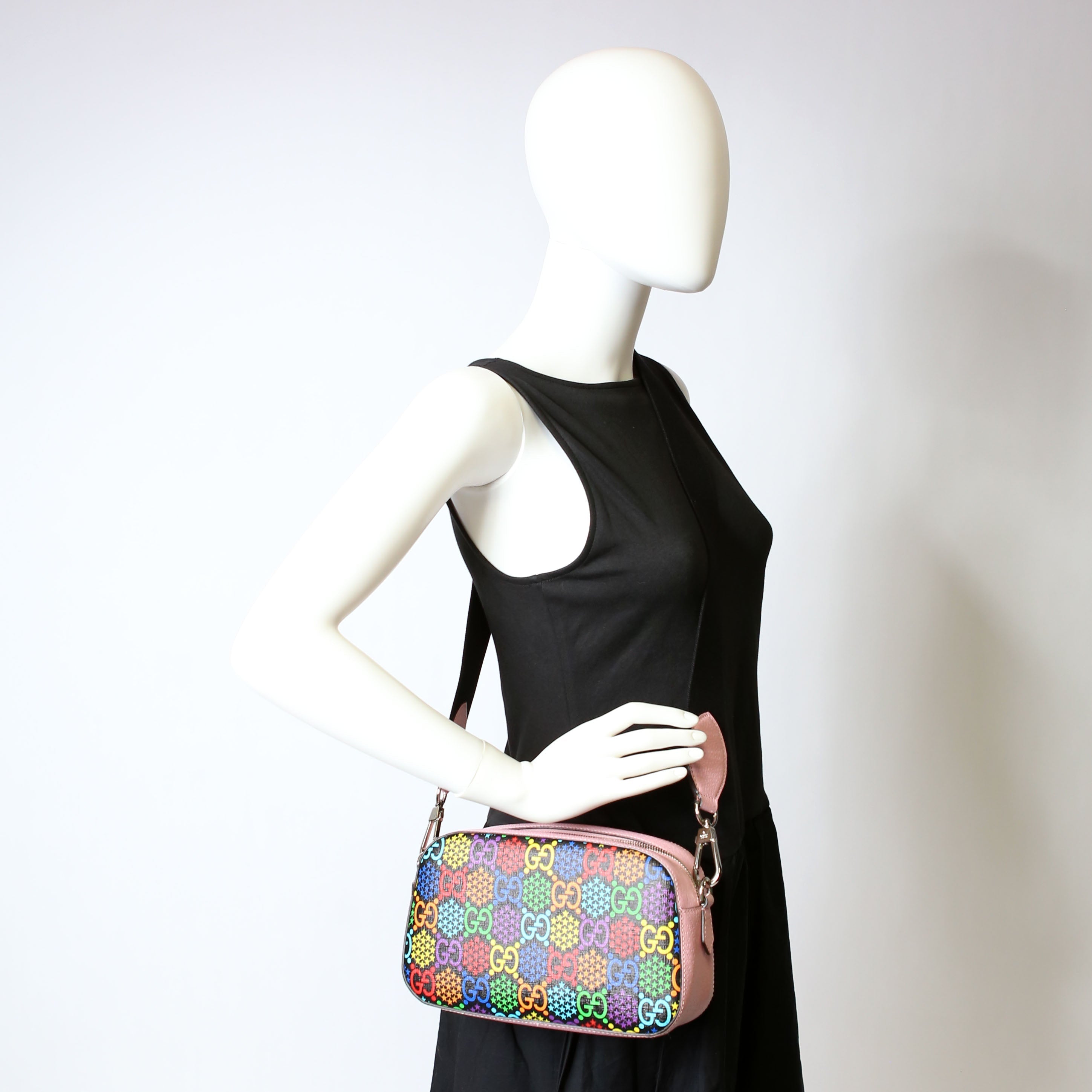 Gucci 574886 GG Psychedelic Shoulder Bag Pink