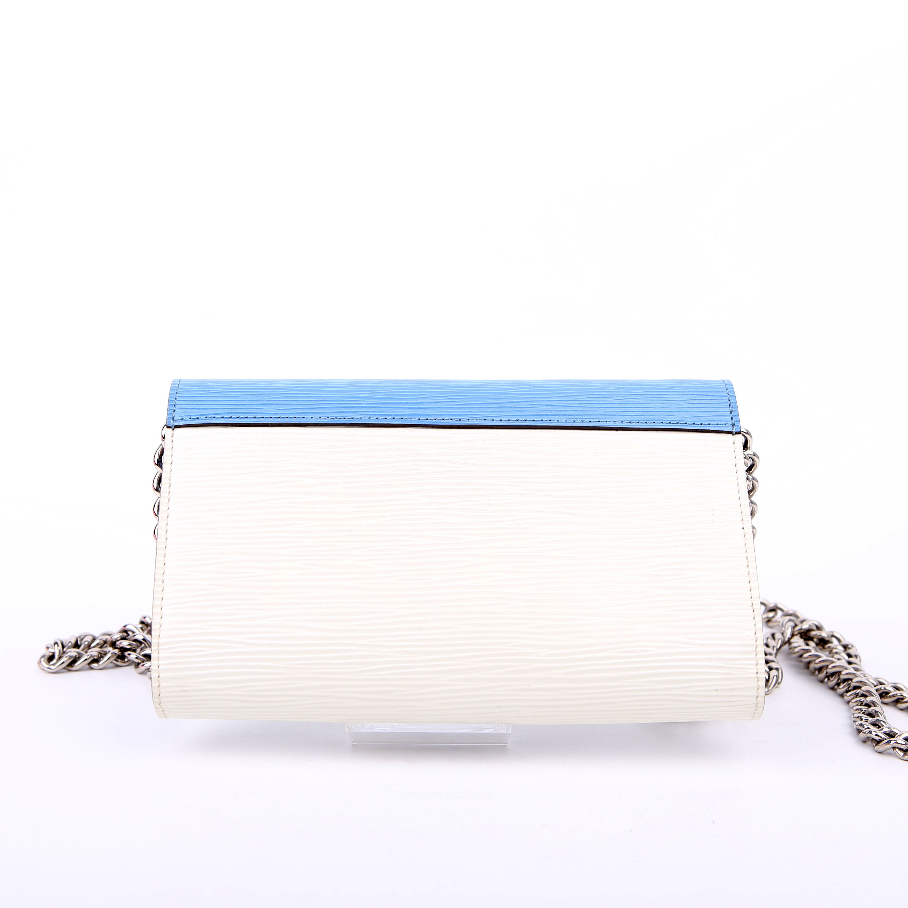 Tribal Mask Chain Wallet Epi Blue/White