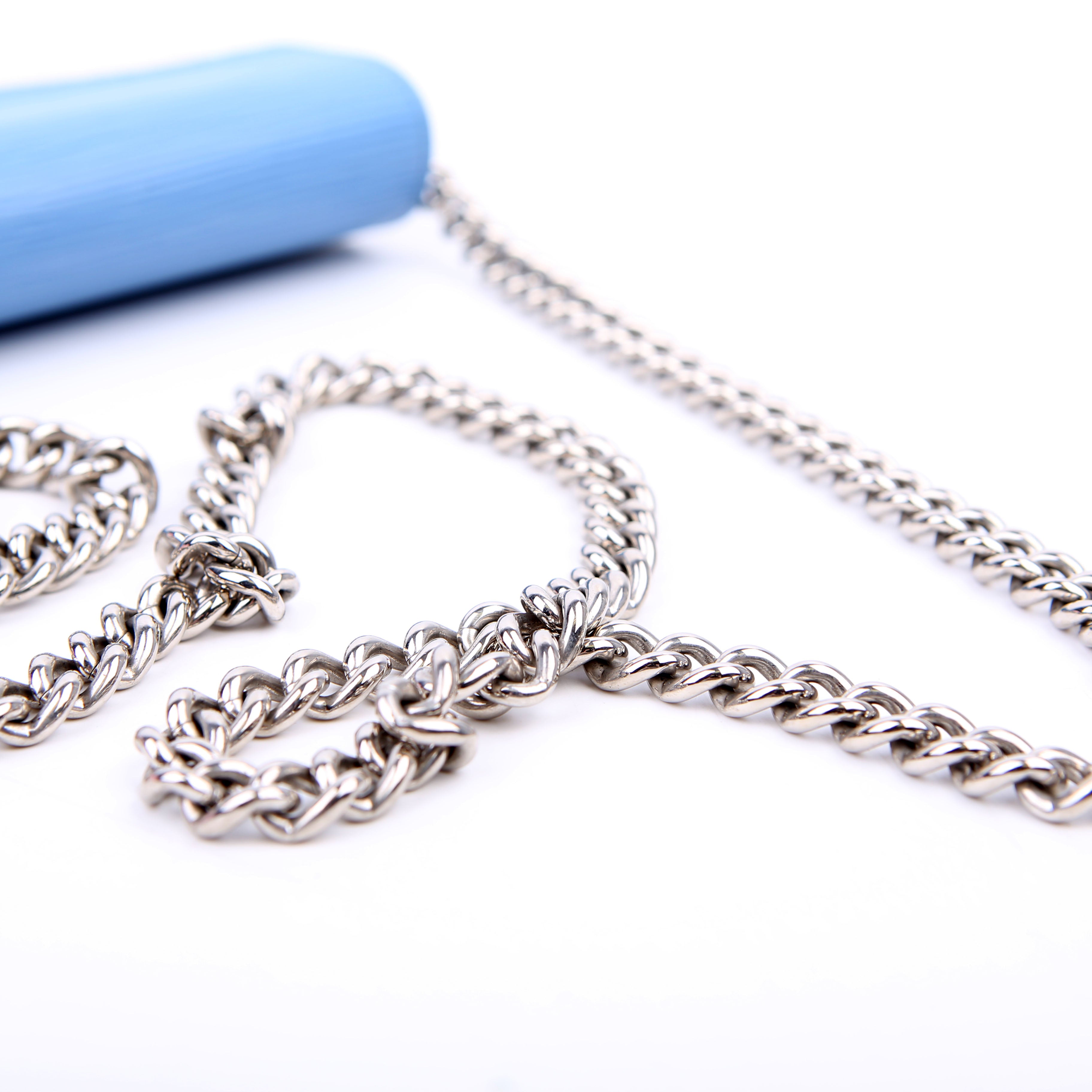 Tribal Mask Chain Wallet Epi Blue/White