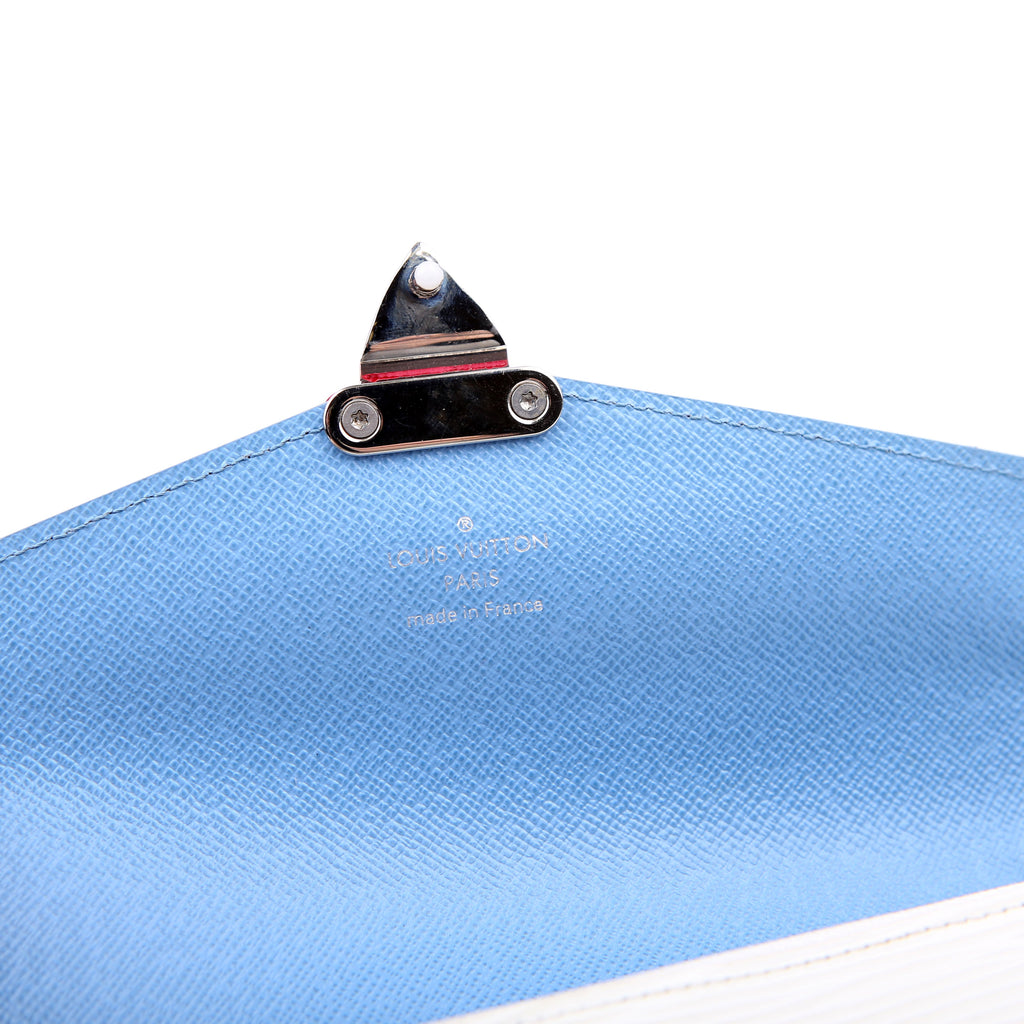 Tribal Mask Chain Wallet Epi Blue/White