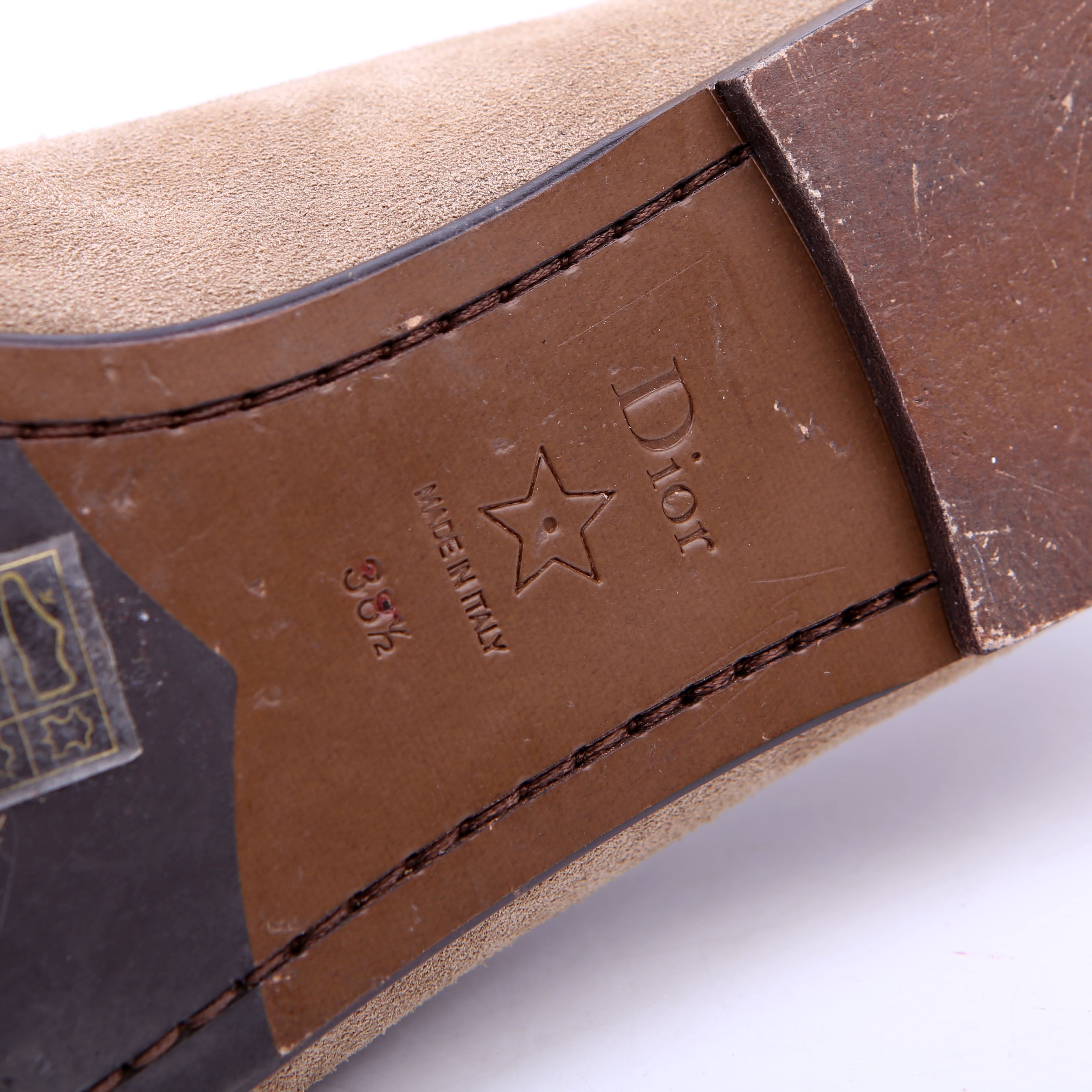 Dior Boy Loafers Suede Tan Size 38.5