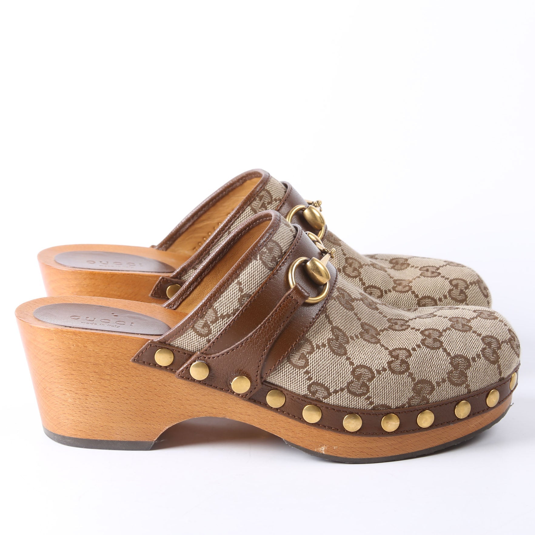 GG Canvas Horsebit Clogs Size Size 37