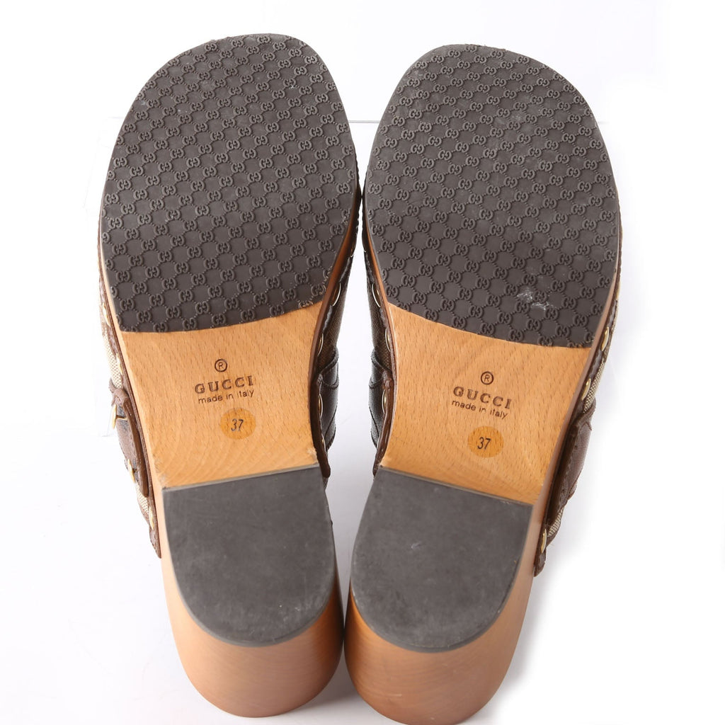GG Canvas Horsebit Clogs Size Size 37