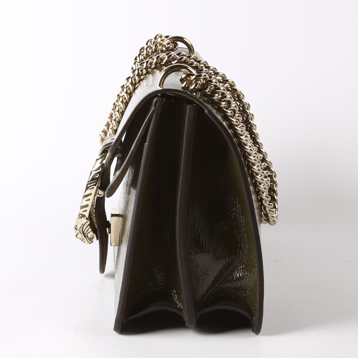 Gucci 795005 Dionysus Small Patent Leather Olive