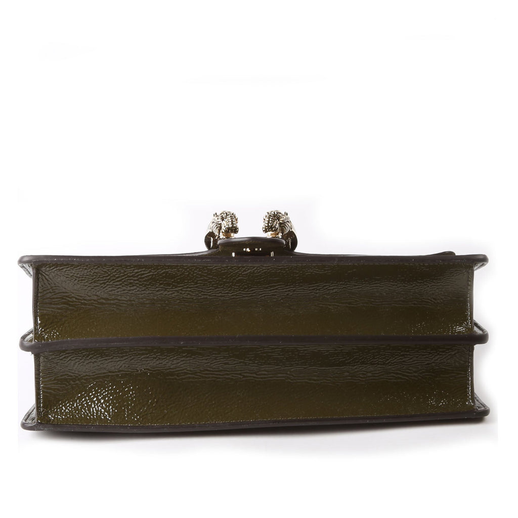 Gucci 795005 Dionysus Small Patent Leather Olive