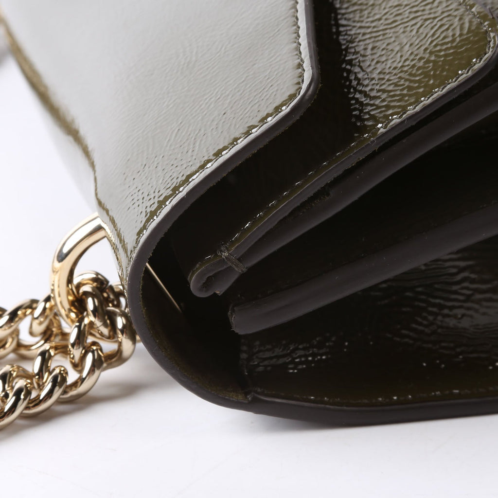 Gucci 795005 Dionysus Small Patent Leather Olive