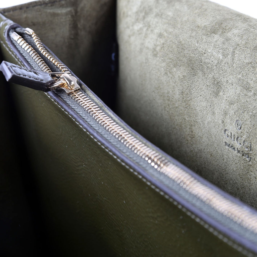 Gucci 795005 Dionysus Small Patent Leather Olive