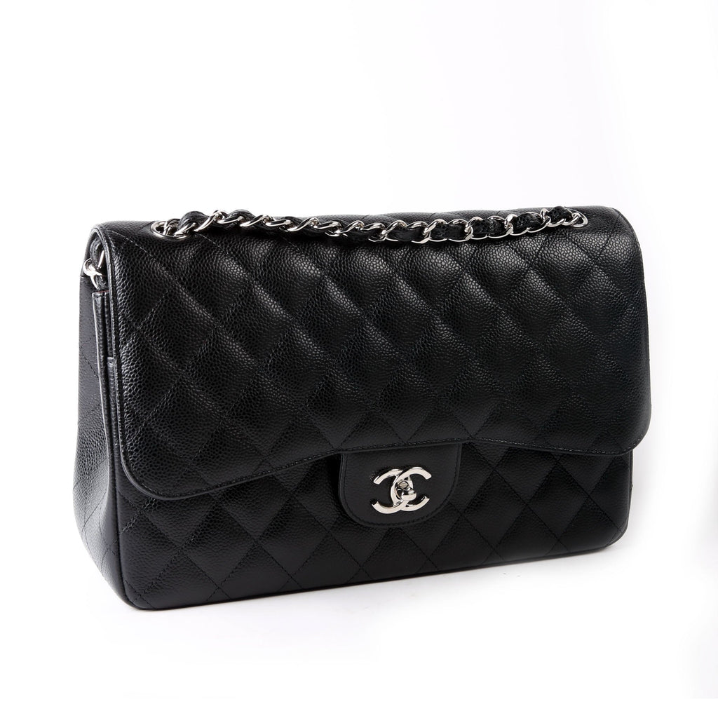Classic Flap Jumbo Caviar 25M Black