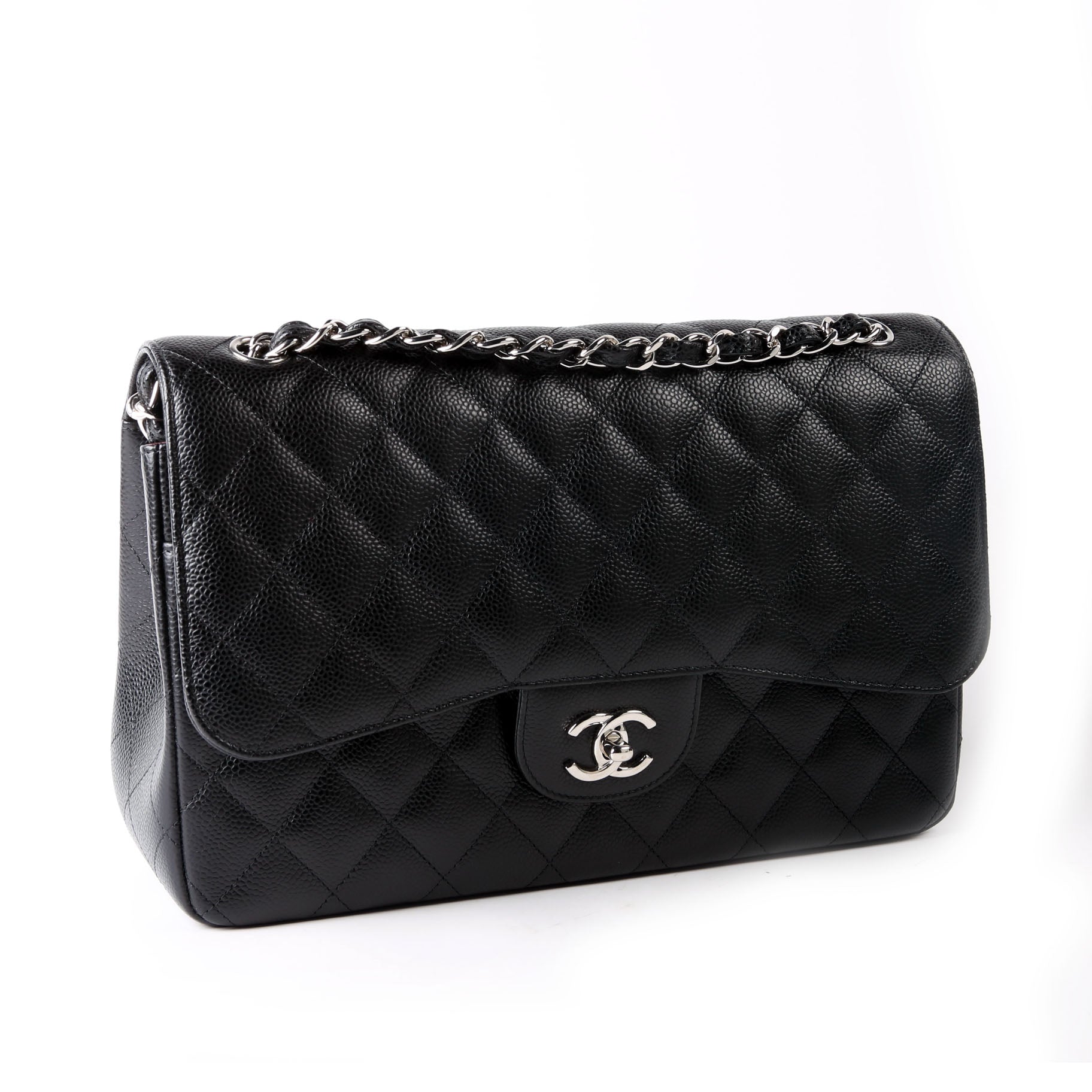 Classic Flap Jumbo Caviar 25M Black