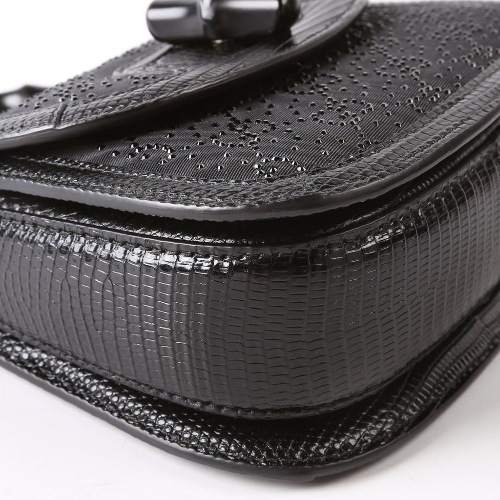 Gucci 735116 Bamboo 1947 Top Handle Mini Moire Black