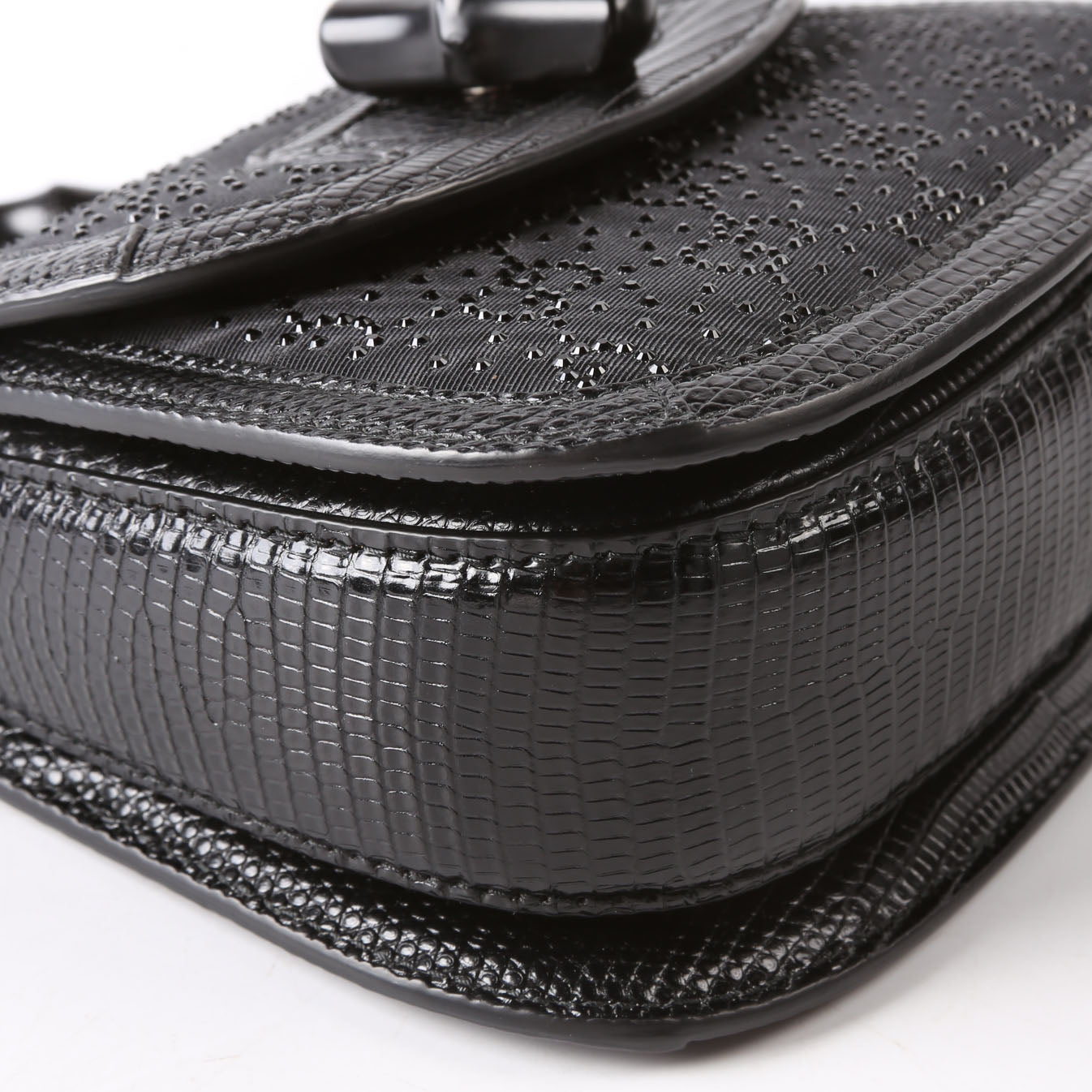 Gucci 735116 Bamboo 1947 Top Handle Mini Moire Black