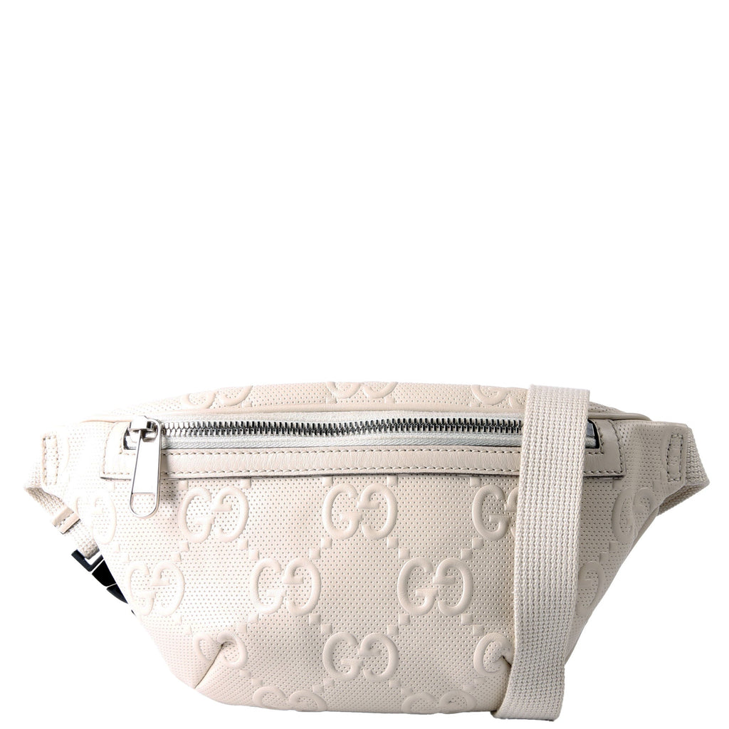 Gucci 658582 GG Embossed Belt Bag Ivory