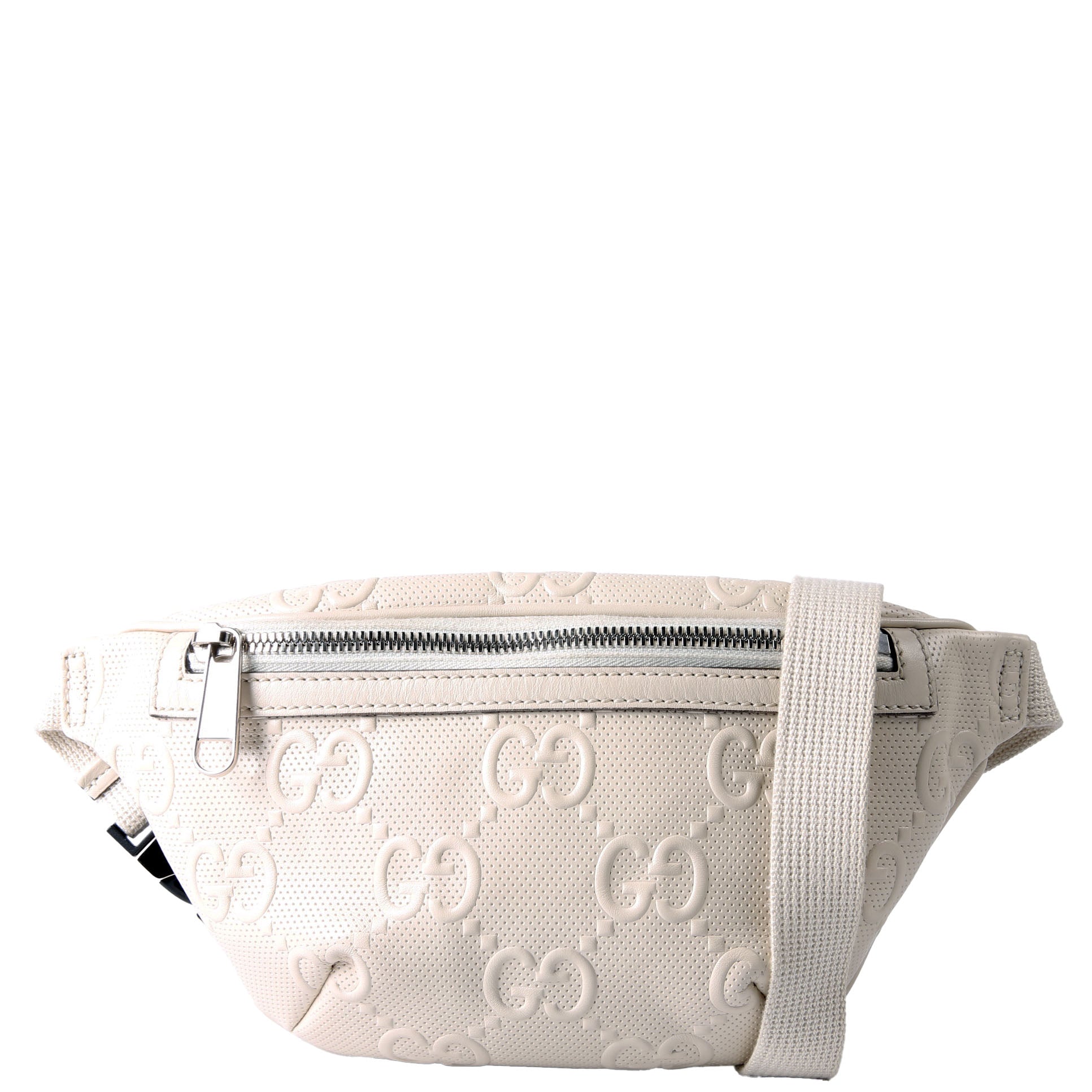Gucci 658582 GG Embossed Belt Bag Ivory