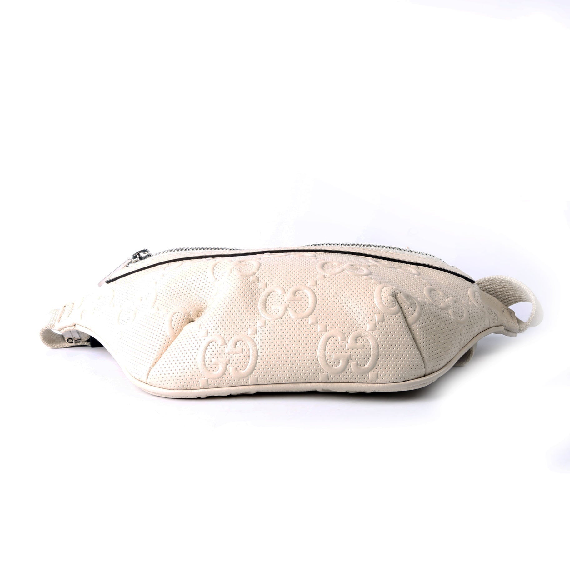 Gucci 658582 GG Embossed Belt Bag Ivory