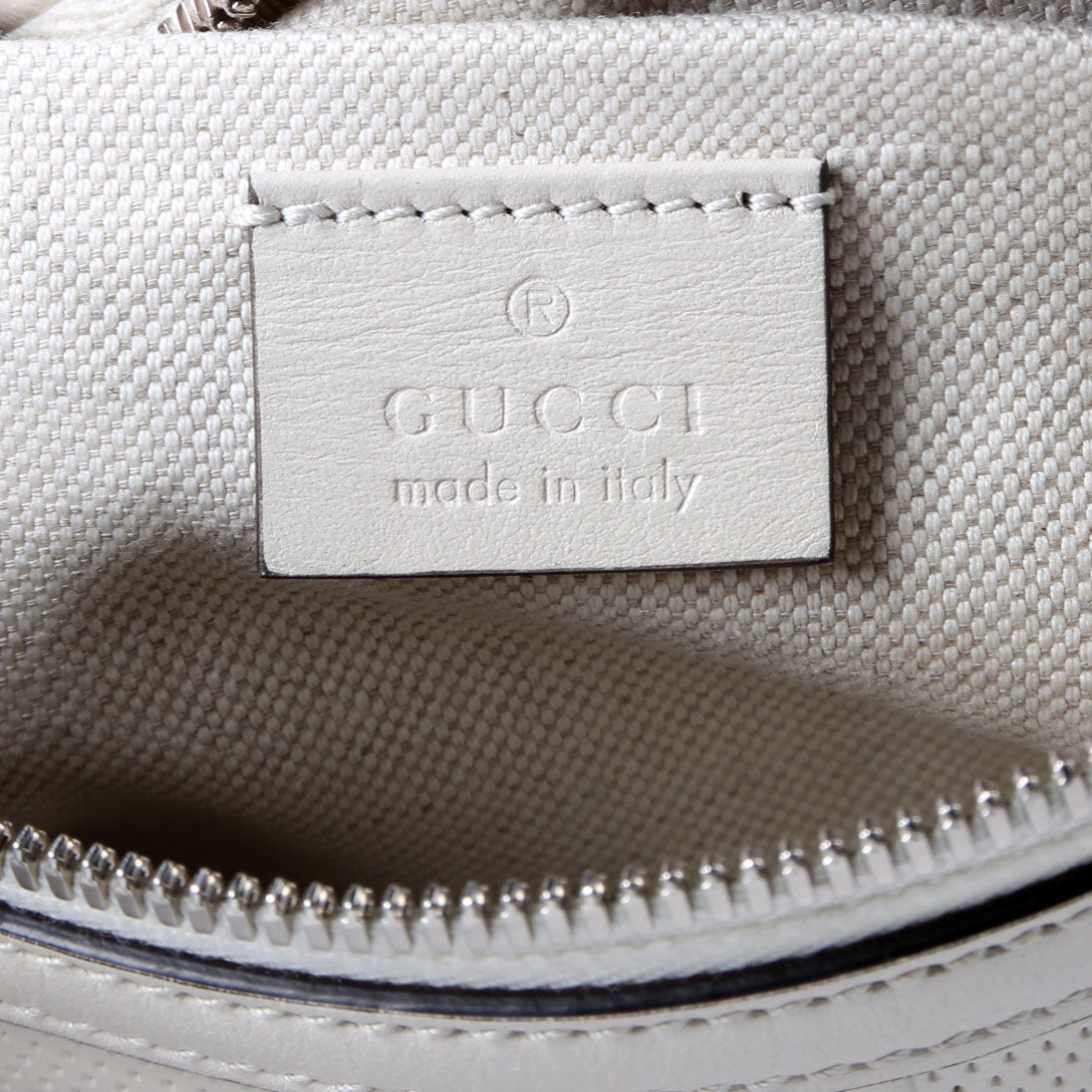 Gucci 658582 GG Embossed Belt Bag Ivory