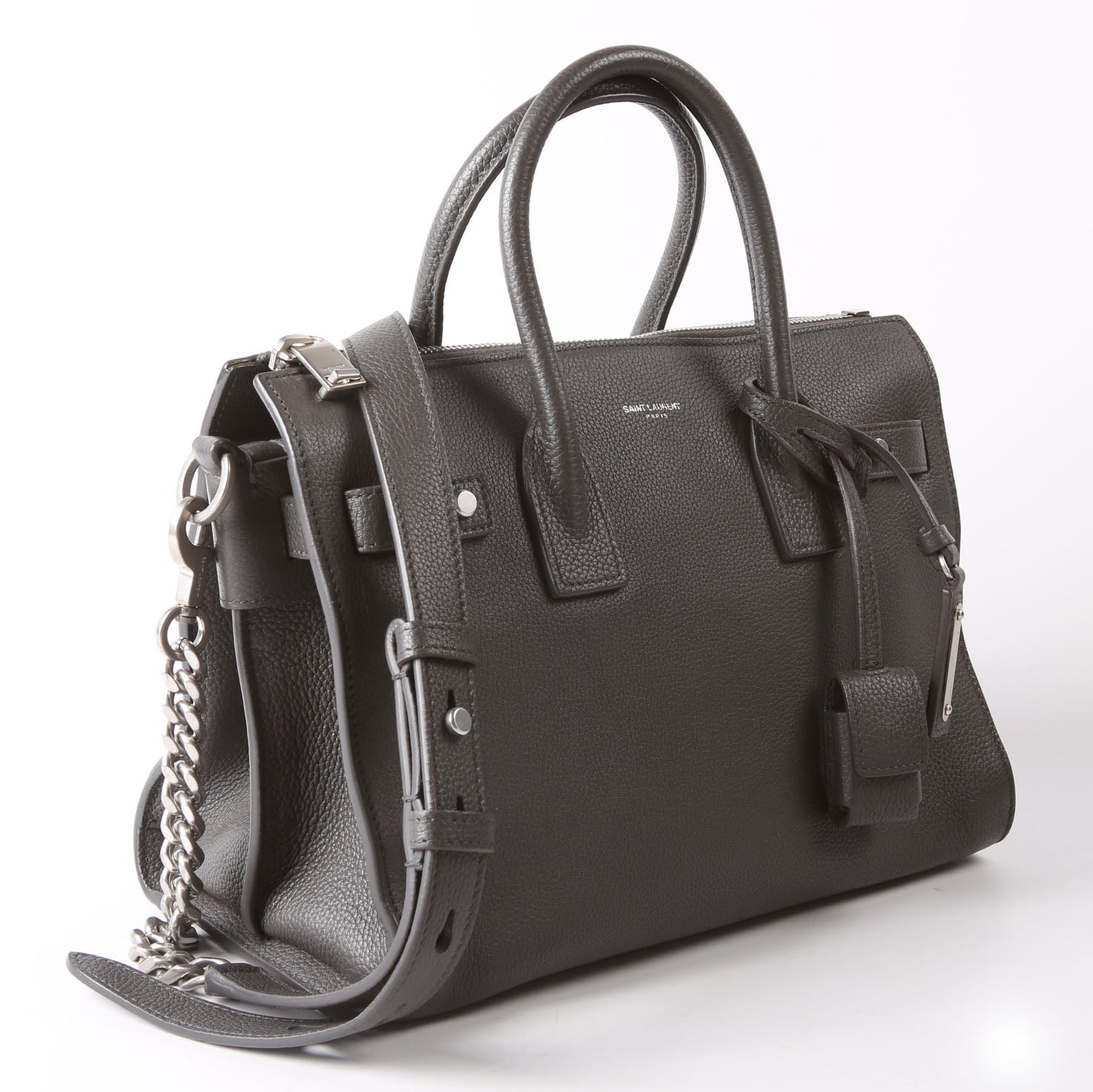 SAINT LAURENT Sac De Jour Baby Supple 4911715 Grey